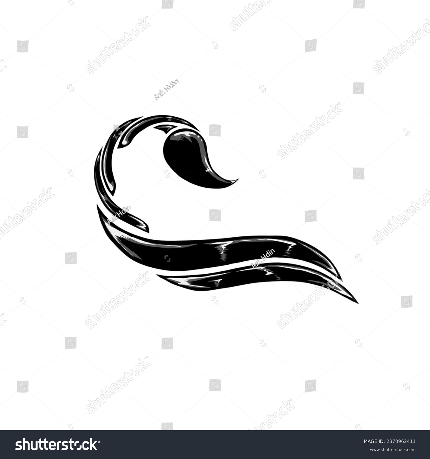 SVG of Logo icon. scorpion icon. simple vectors. scorpion tail. white background. vector illustration svg