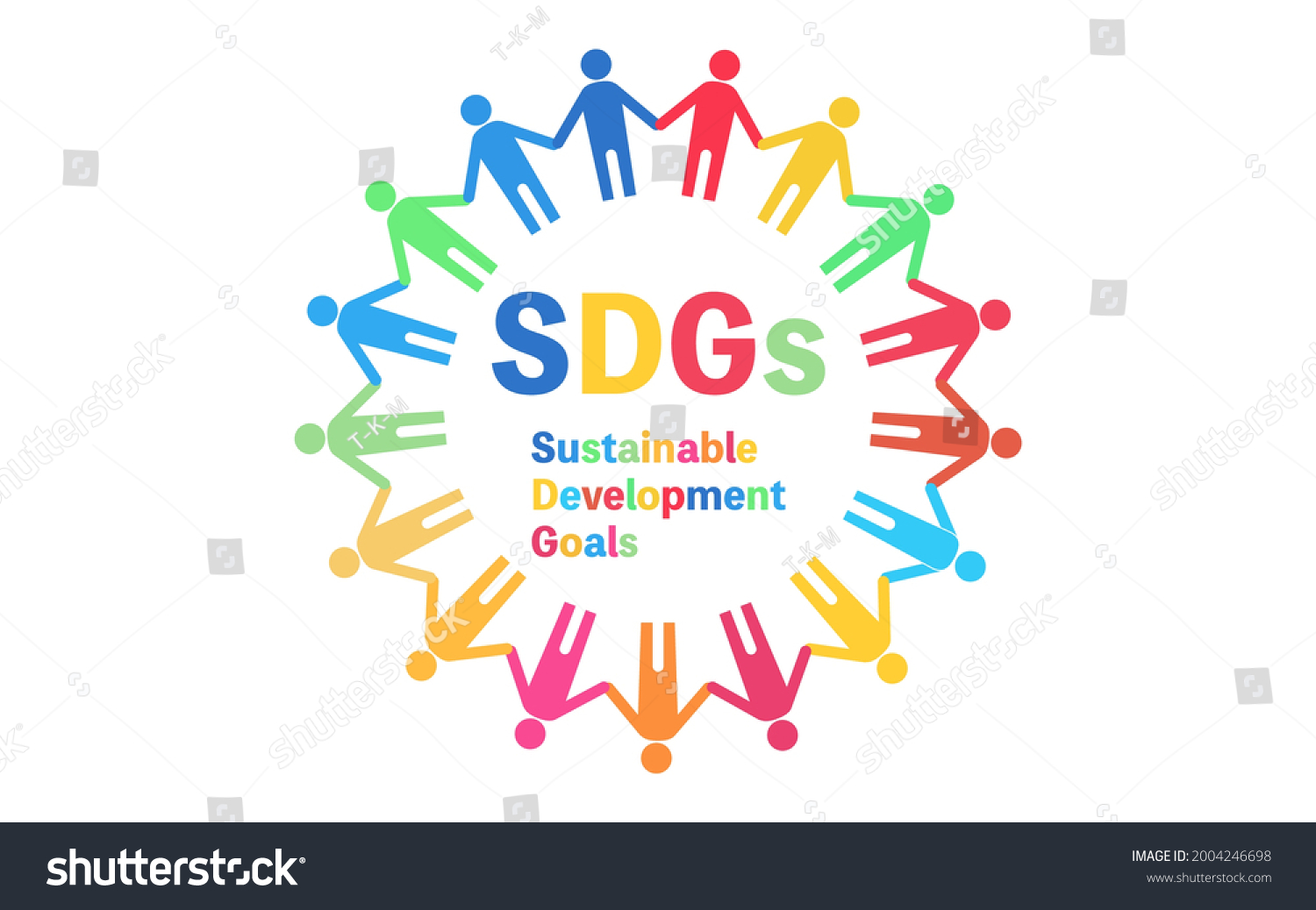 stock vektor logo image sdgs people holding hands bez autorských