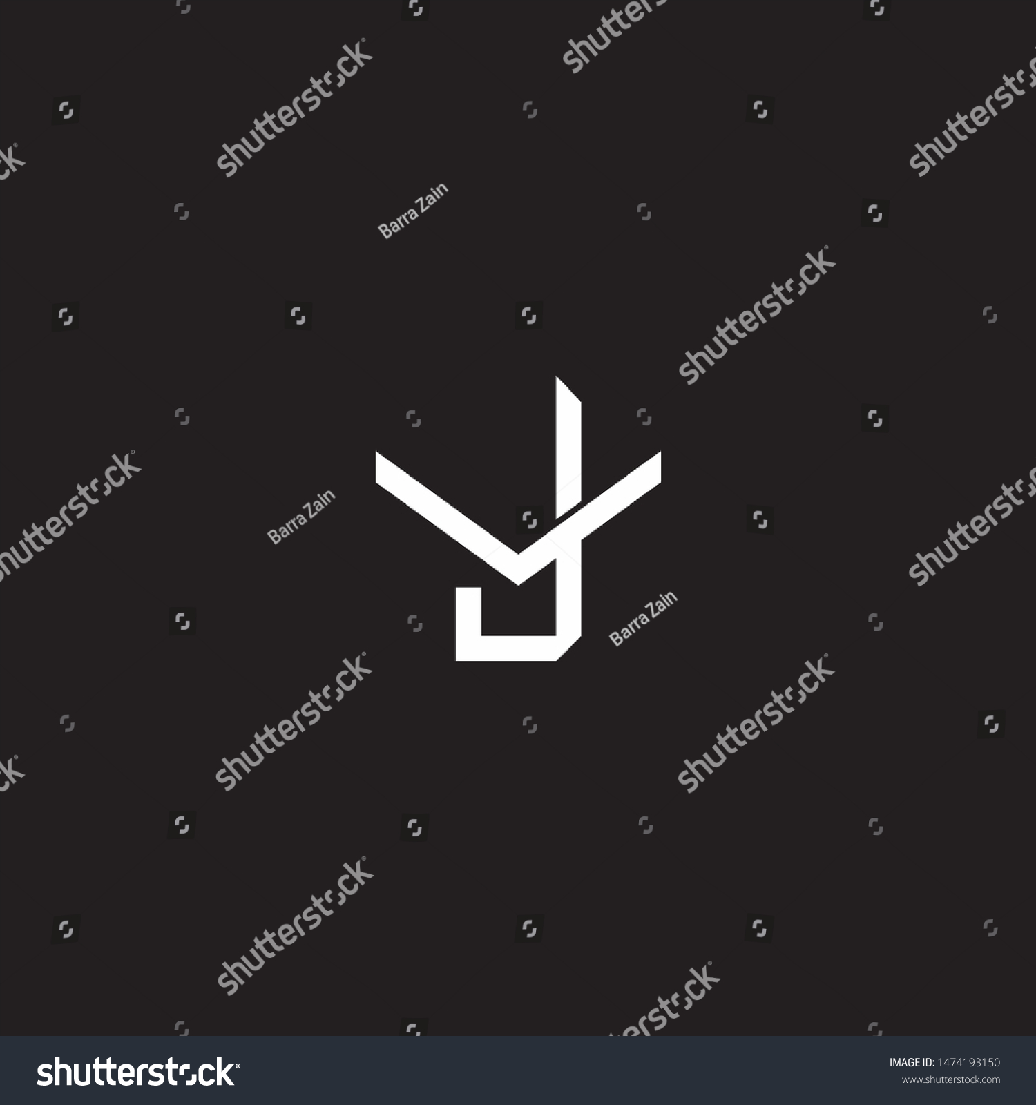 Logo Initial Jv J V Vj Stock Vector Royalty Free