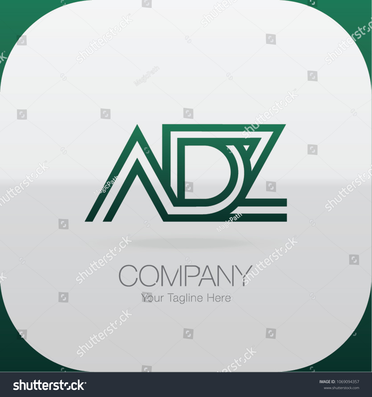 SVG of Logo Letter Combinations A, D and Z. 3 Letter Combinations svg