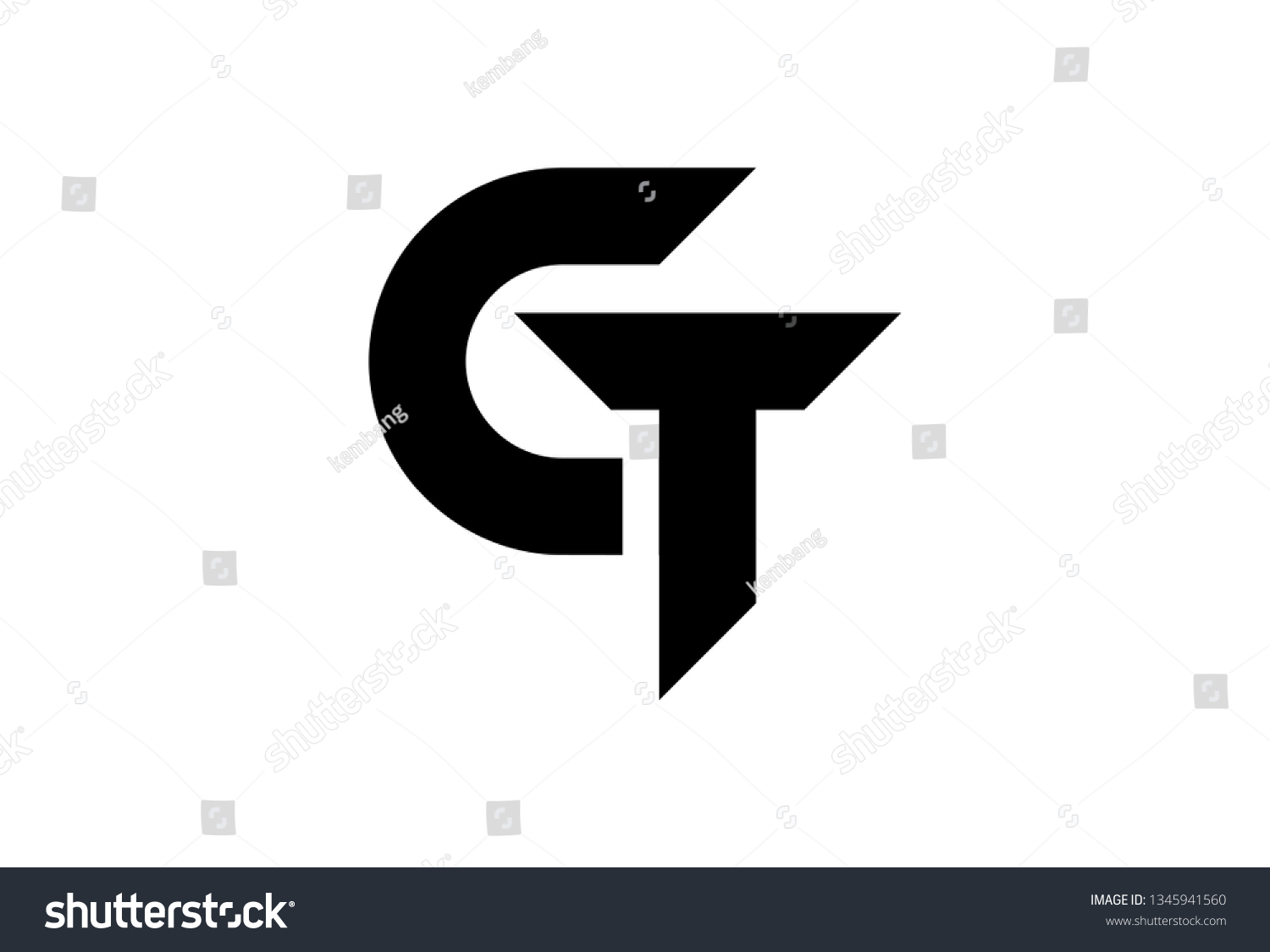 Logo Letter G T C T Stock Vector Royalty Free