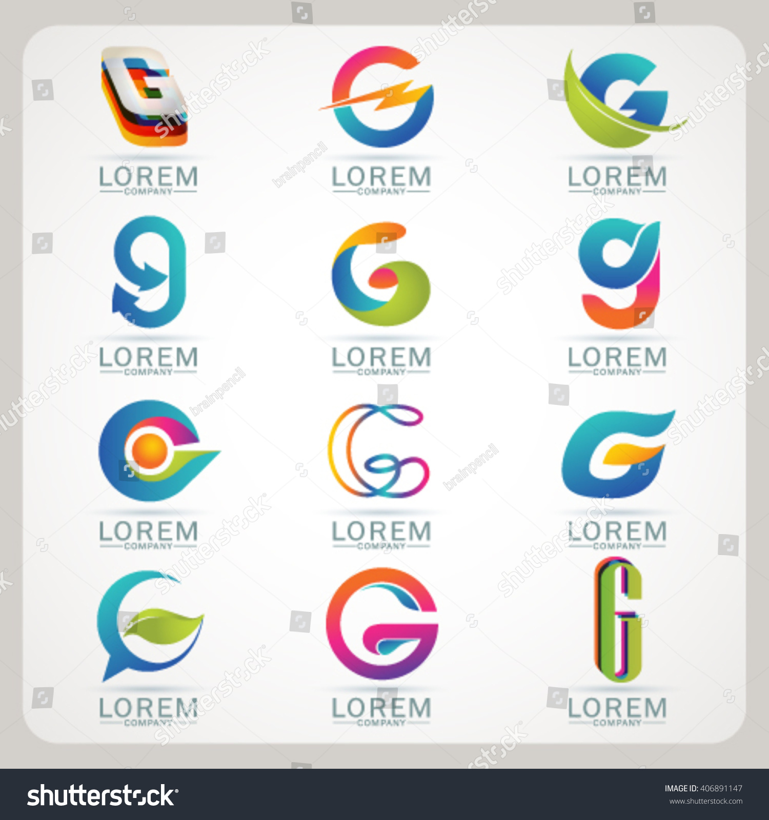 Logo Letter G Element And Abstract Web Icon And Globe Vector Symbol ...