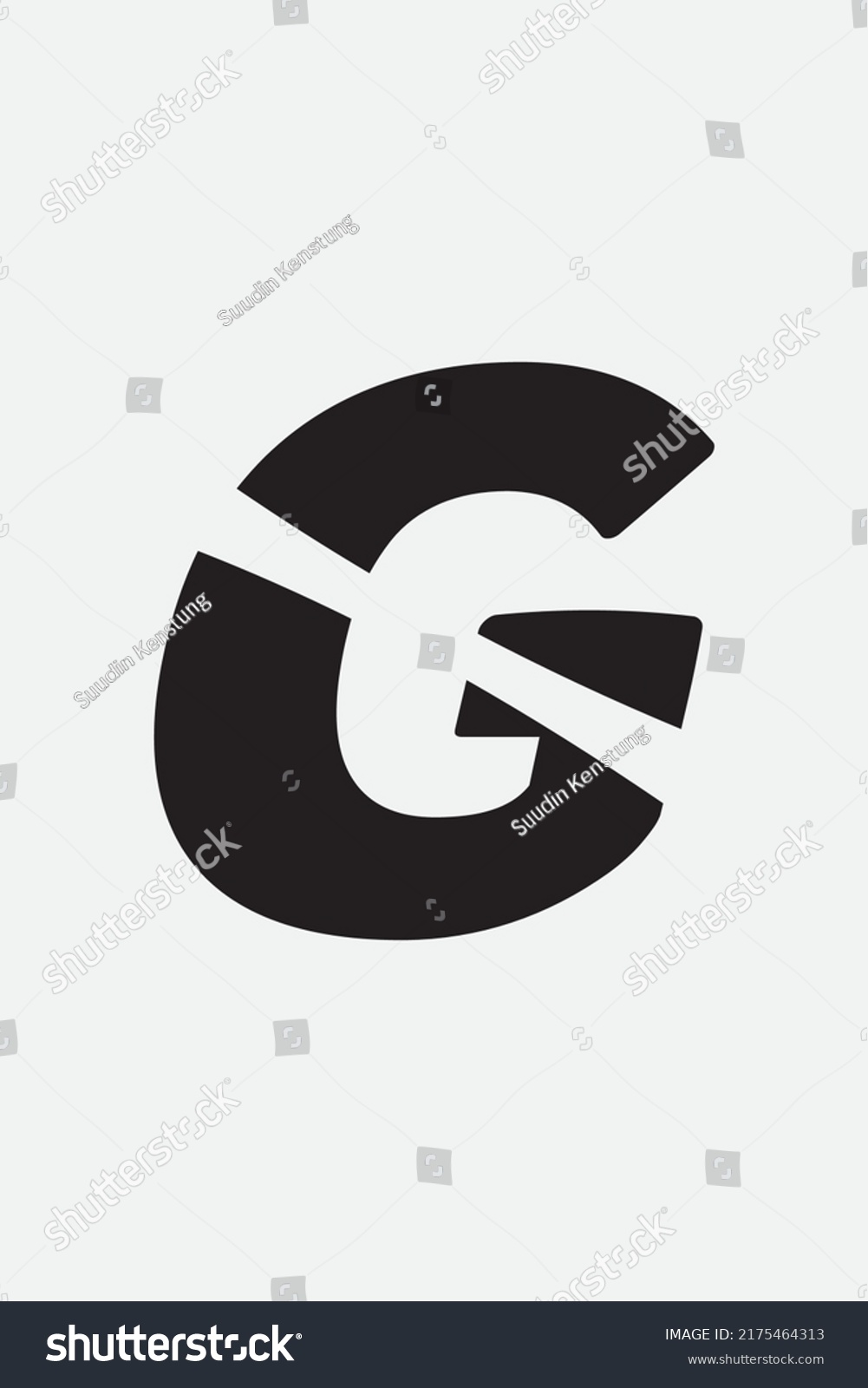 Logo Letters G Color Black Background Stock Vector (Royalty Free ...