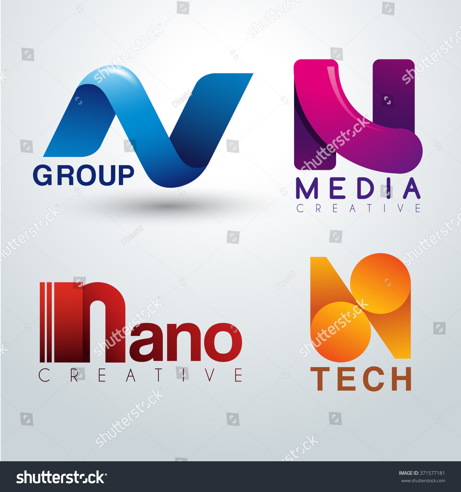 logo vector style n Corporate Identity Design Logo Vector Logo N Stock