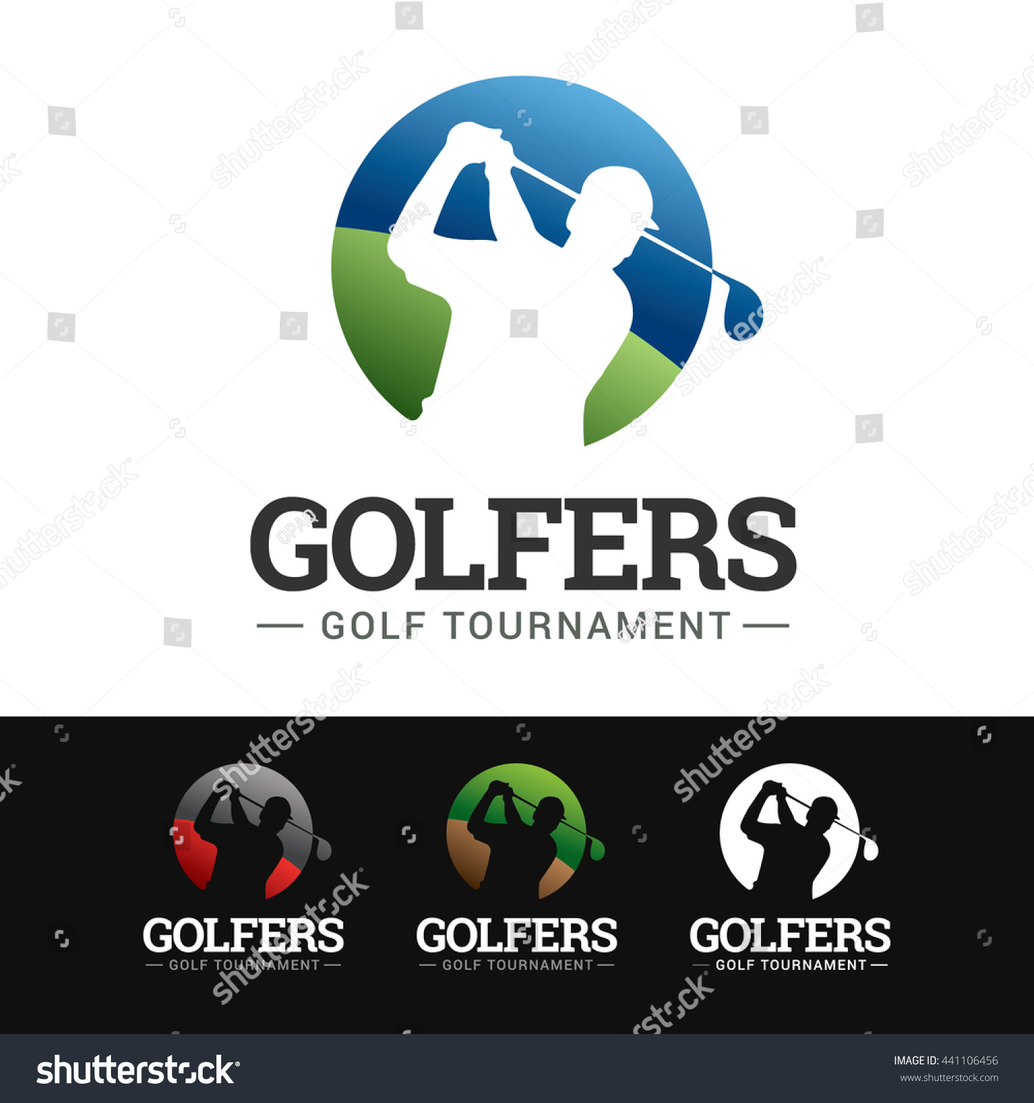 Logo Golfer Motion This Logo Suitable Stock Vector (Royalty Free) 441106456