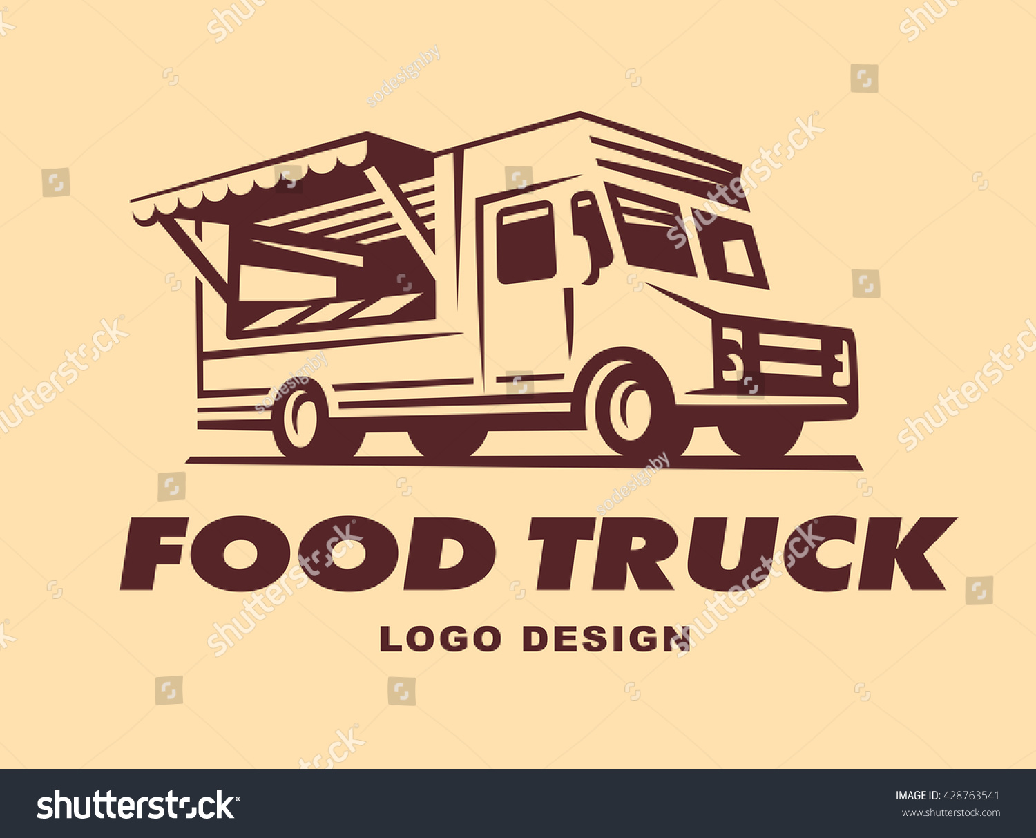 Logo Food Truck Stock Vector Royalty Free 428763541