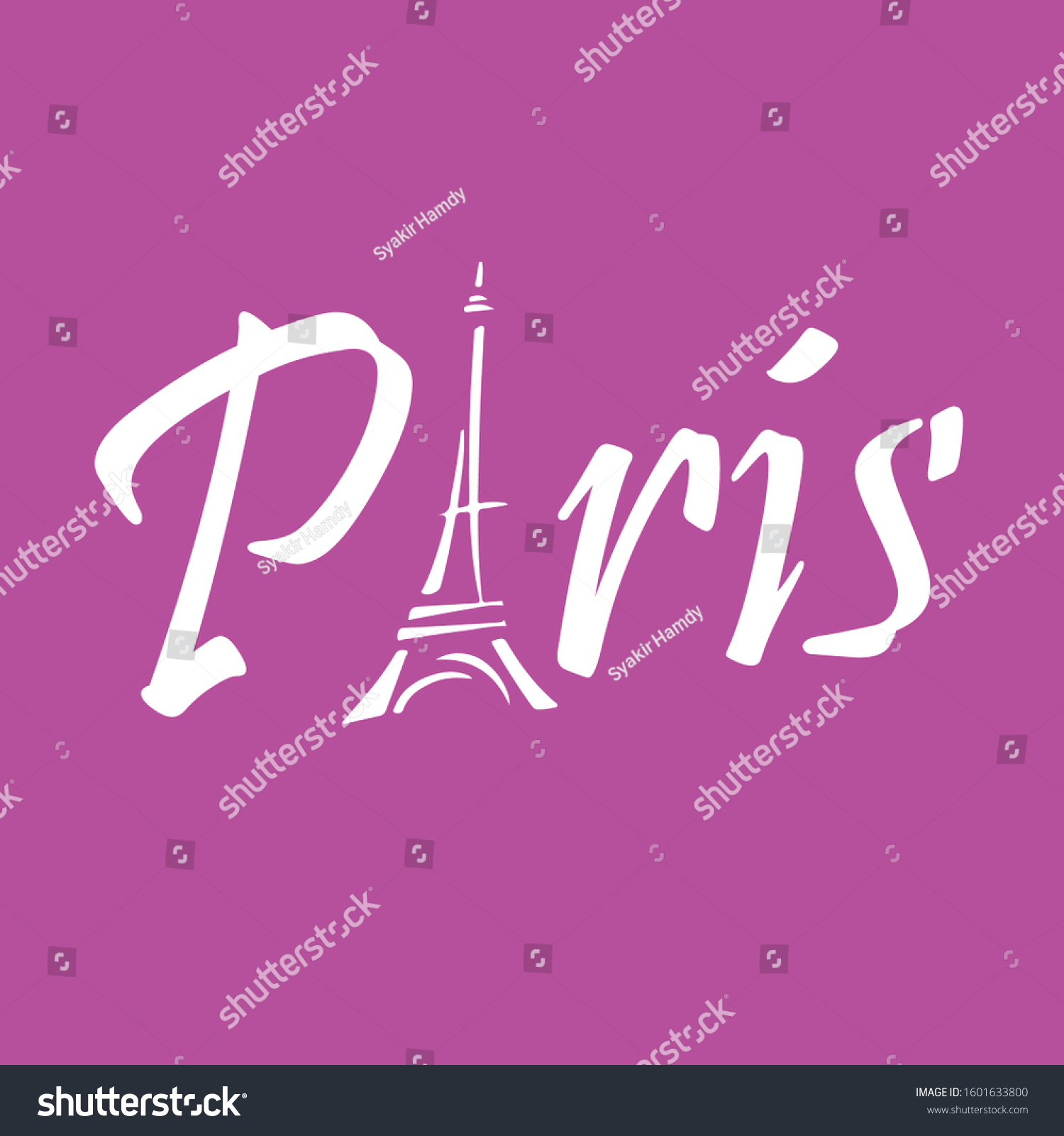 Logo Paris Eiffel Tower Beauty Logotype Stock Vector (Royalty Free ...