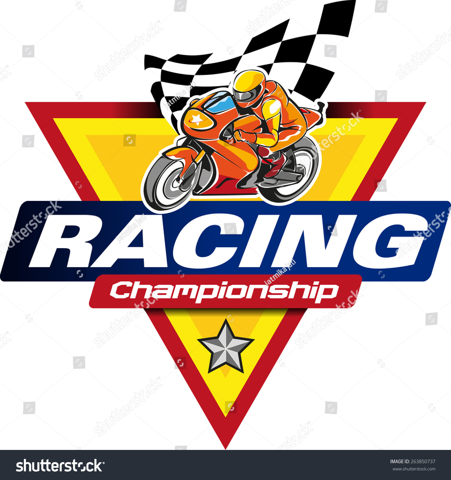 Logo Racing Championship Some Elements Such Stock Vector 263850737