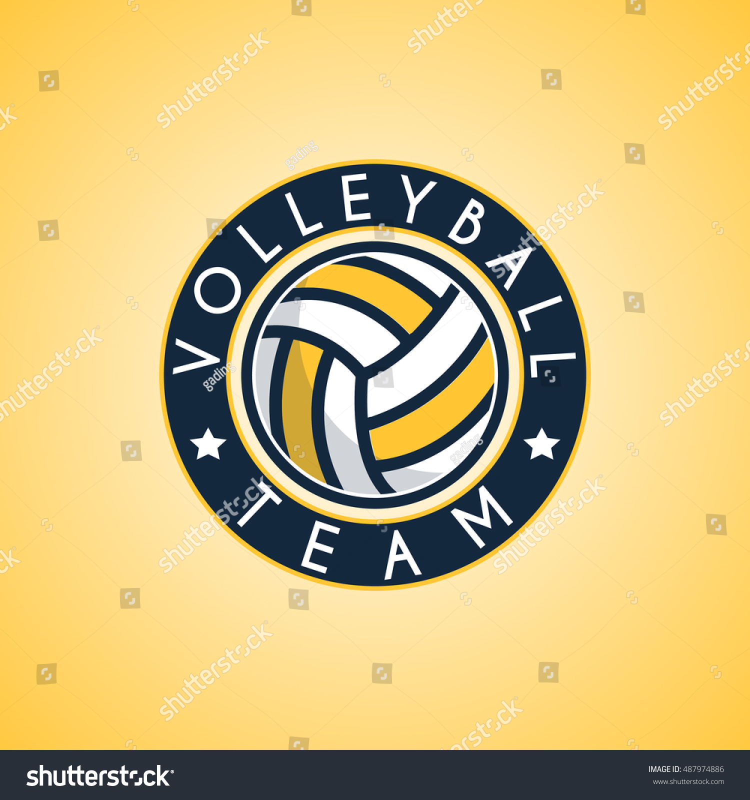 Logo Round Volleyball Stock Vector (Royalty Free) 487974886 | Shutterstock