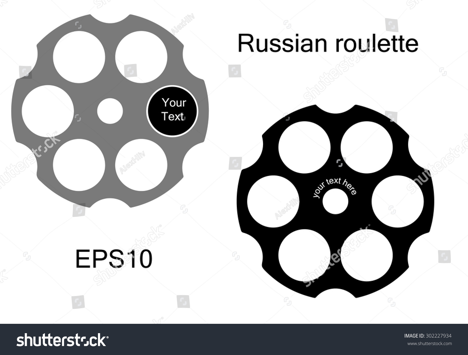 Logo Russian Roulette Style Russian Roulette Stock Vector Royalty Free