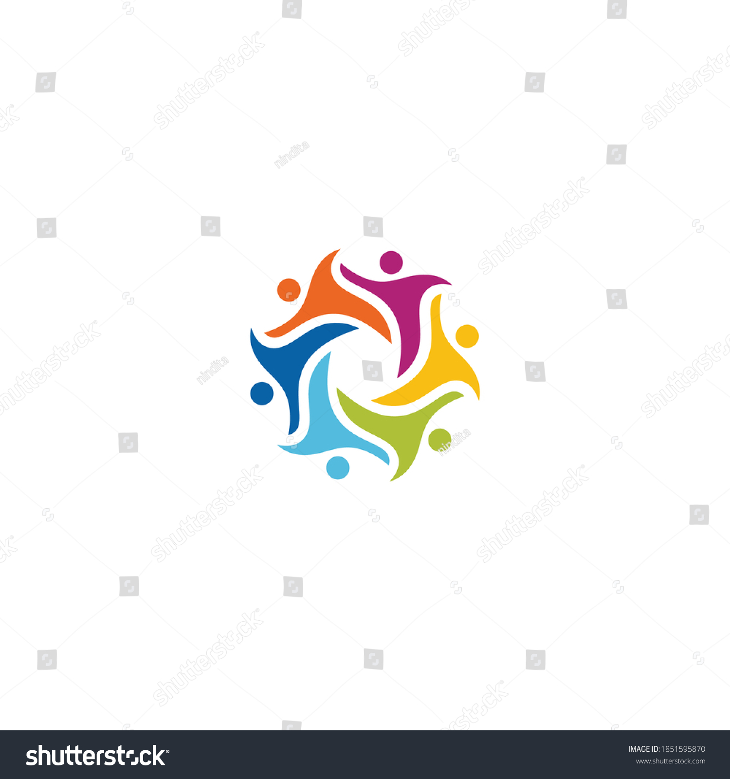 Logo Team Icon Vector Templet Stock Vector (Royalty Free) 1851595870 ...