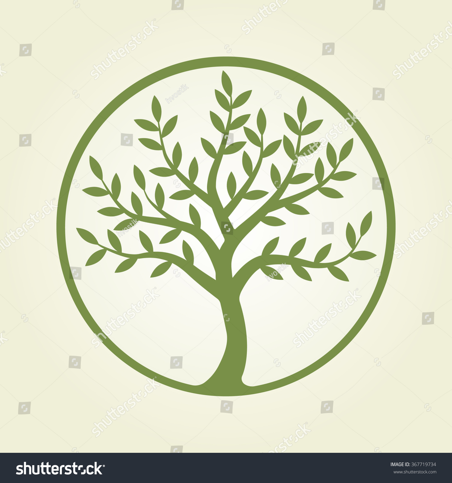 Logo Tree Green Circle Plant Nature Stock Vector 367719734 Shutterstock Green Circle Tree Vector Logo Design Stock Vector 235140895