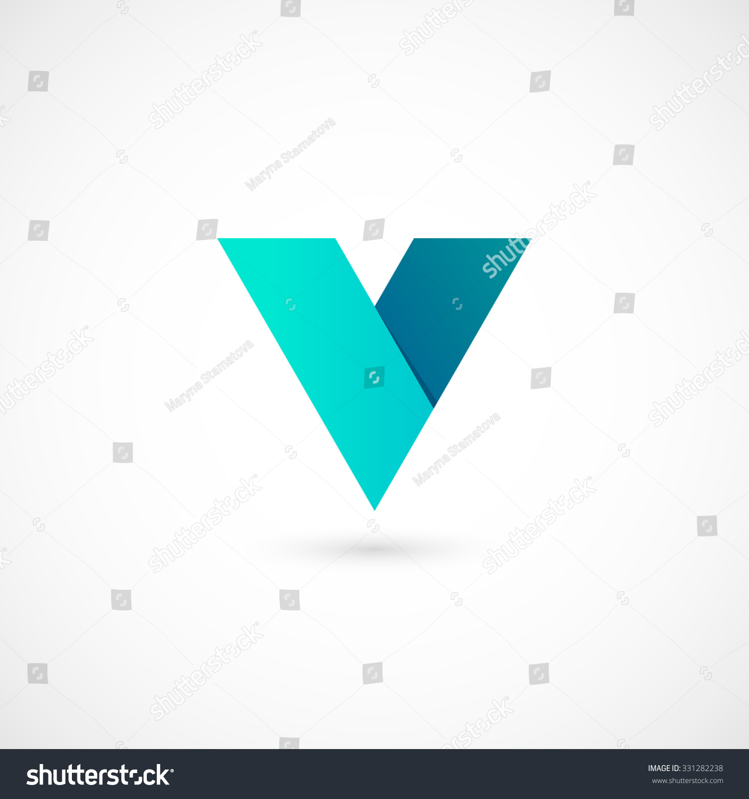 Logo V Letter Isolated On White Stock Vector (Royalty Free) 331282238