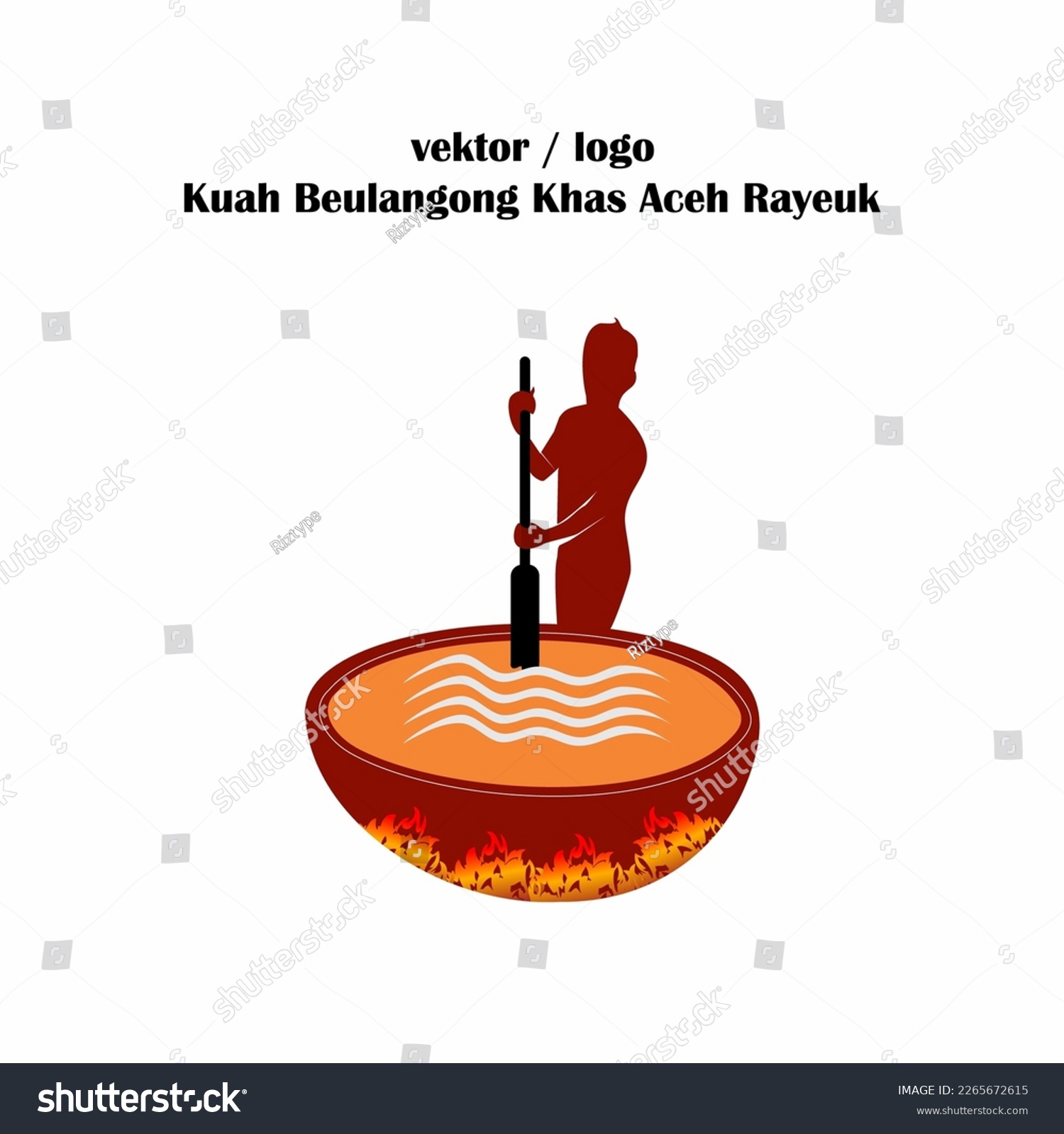 SVG of logo, vector of goat curry typical of aceh. Indonesian svg