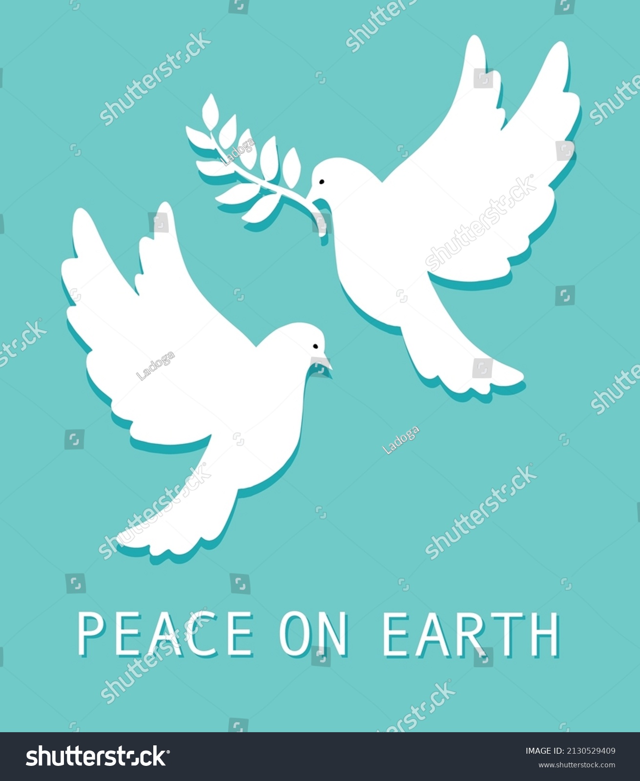 Logo Pigeons Symbol Peace Illustration Stock Vector (Royalty Free ...