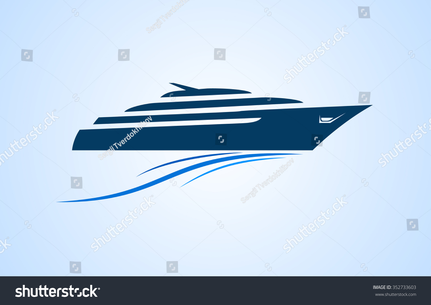 Logo Yacht Stock Vector (Royalty Free) 352733603