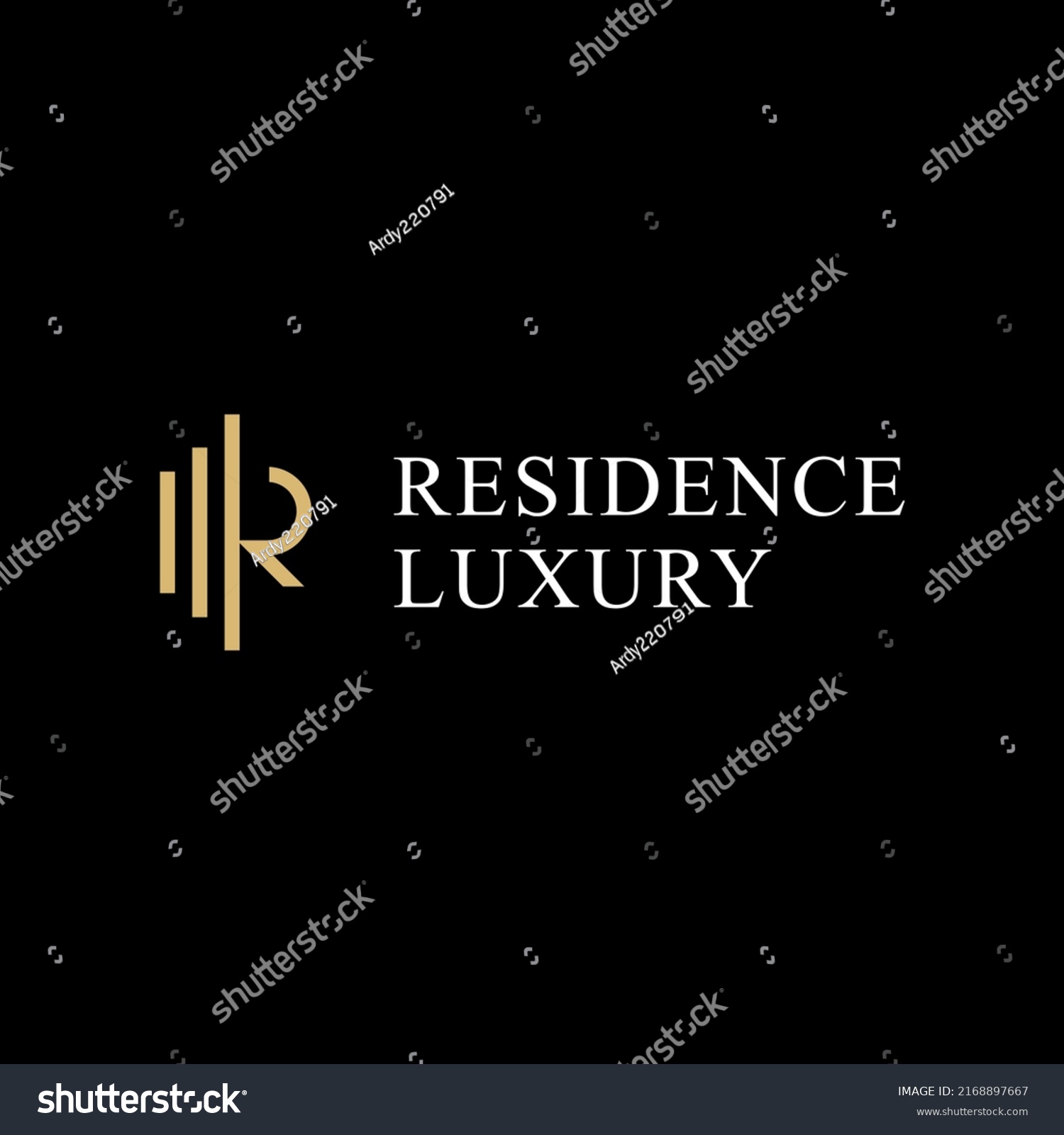 Logos Luxury Properties Residences Letter R Stock Vector (Royalty Free ...