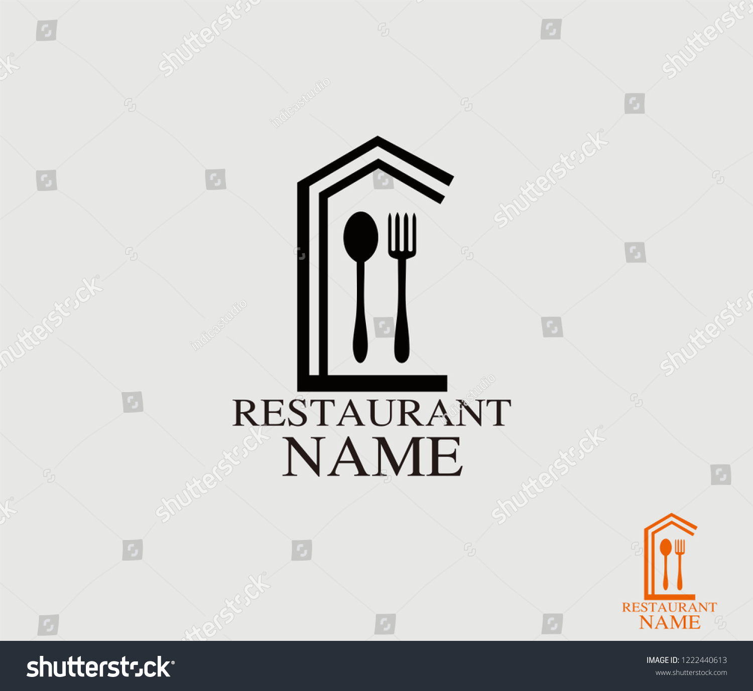 Logos Restaurant Businesses Stock Vector (Royalty Free) 1222440613 ...