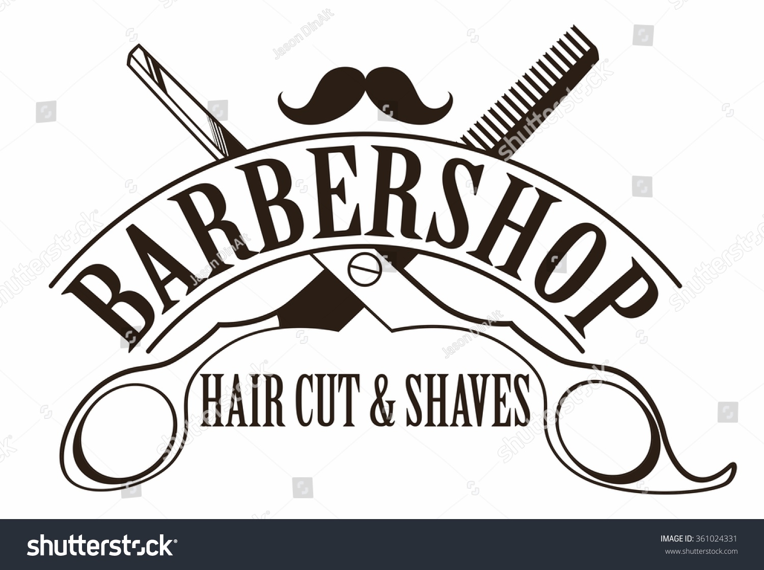 Logotype Barbershop Stock Vector (Royalty Free) 361024331 | Shutterstock