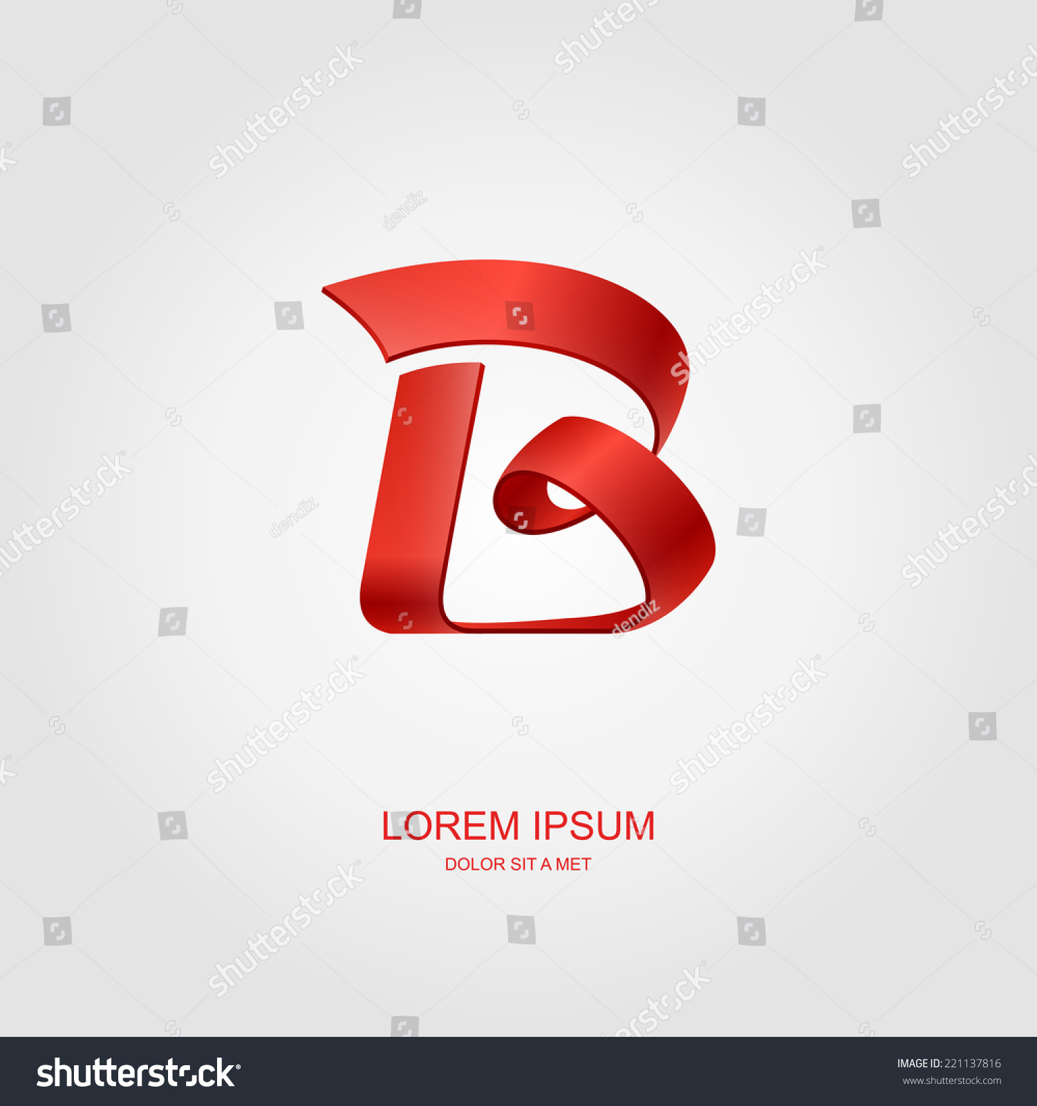 Logotype Form Letter B Abstract Stylized Stock Vector (Royalty Free ...