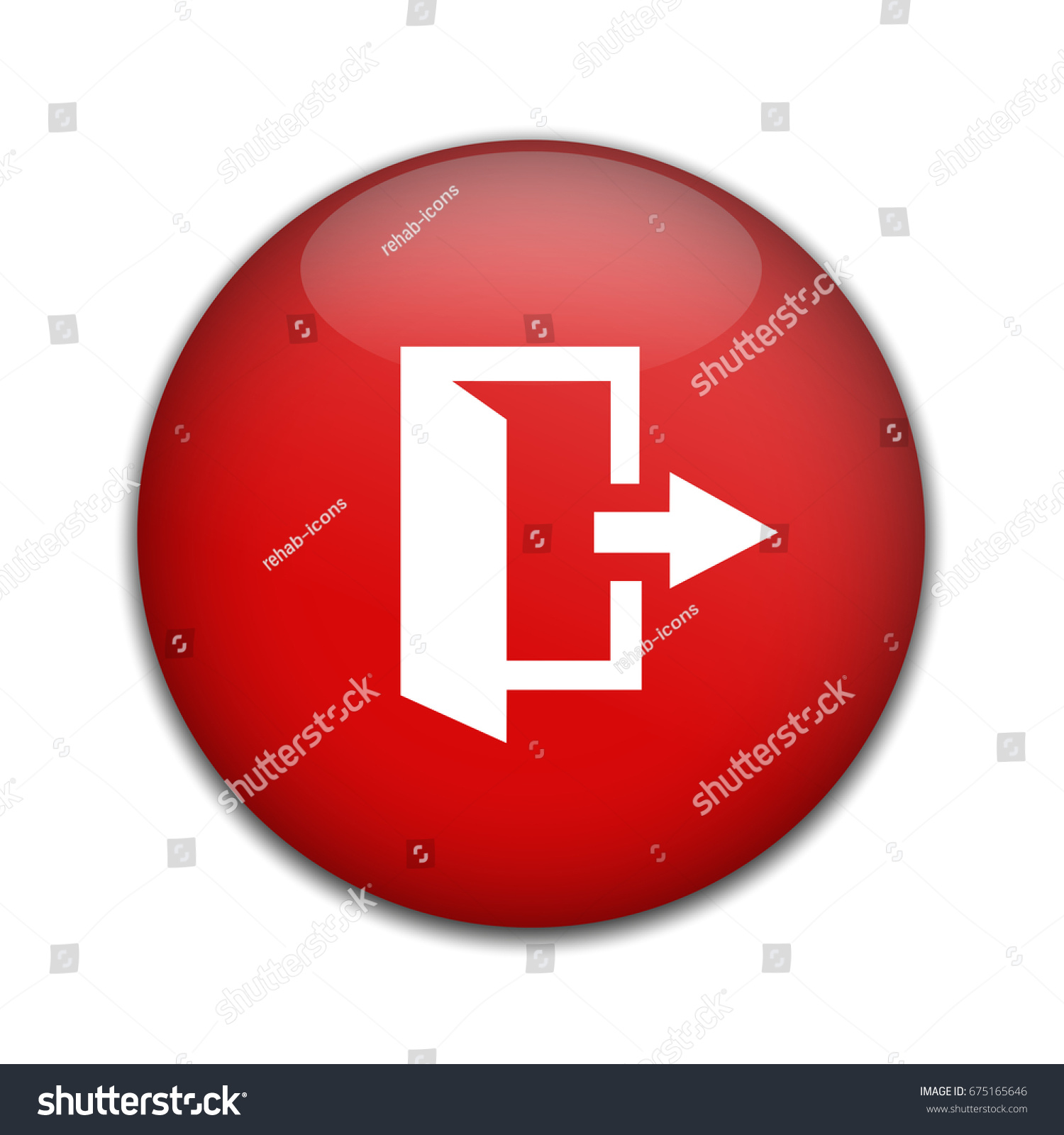 Logout Sign Icon Sign Out Symbol Stock Vector (Royalty Free) 675165646 ...