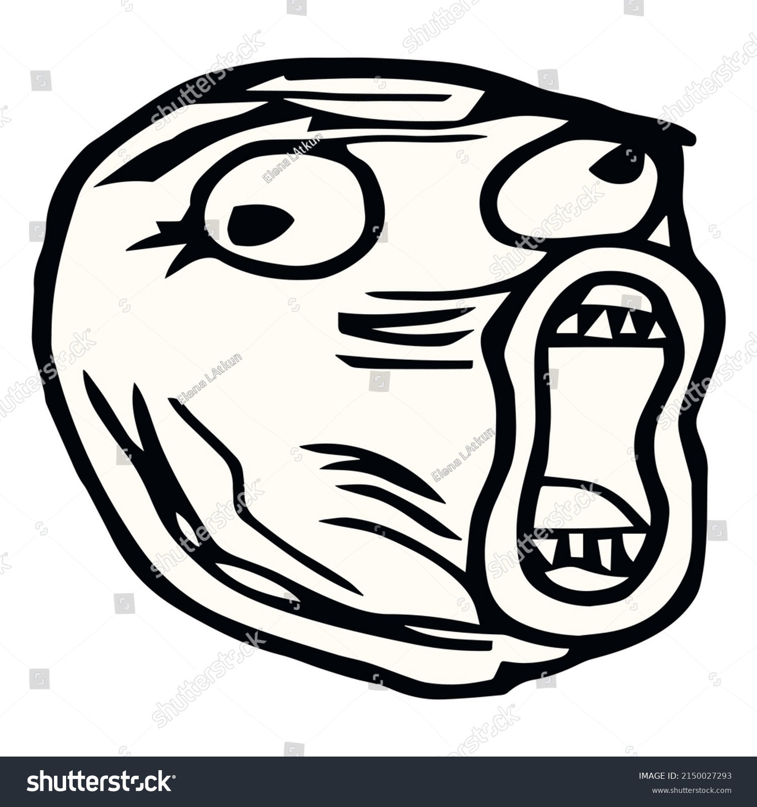 Lol Meme Face High Quality Vector Stock Vector (Royalty Free ...