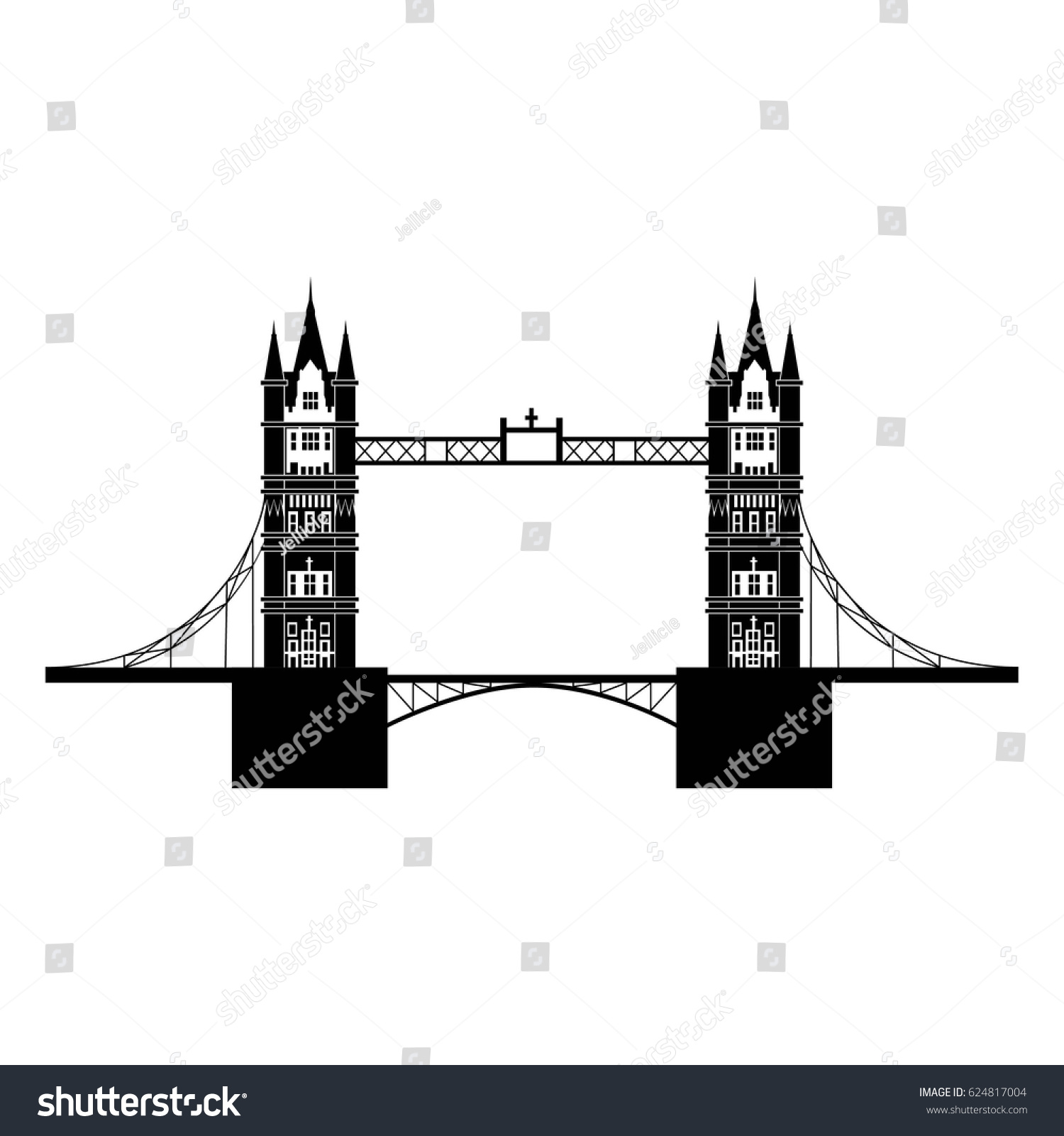 London Bridge Icon Stock Vector (Royalty Free) 624817004 | Shutterstock