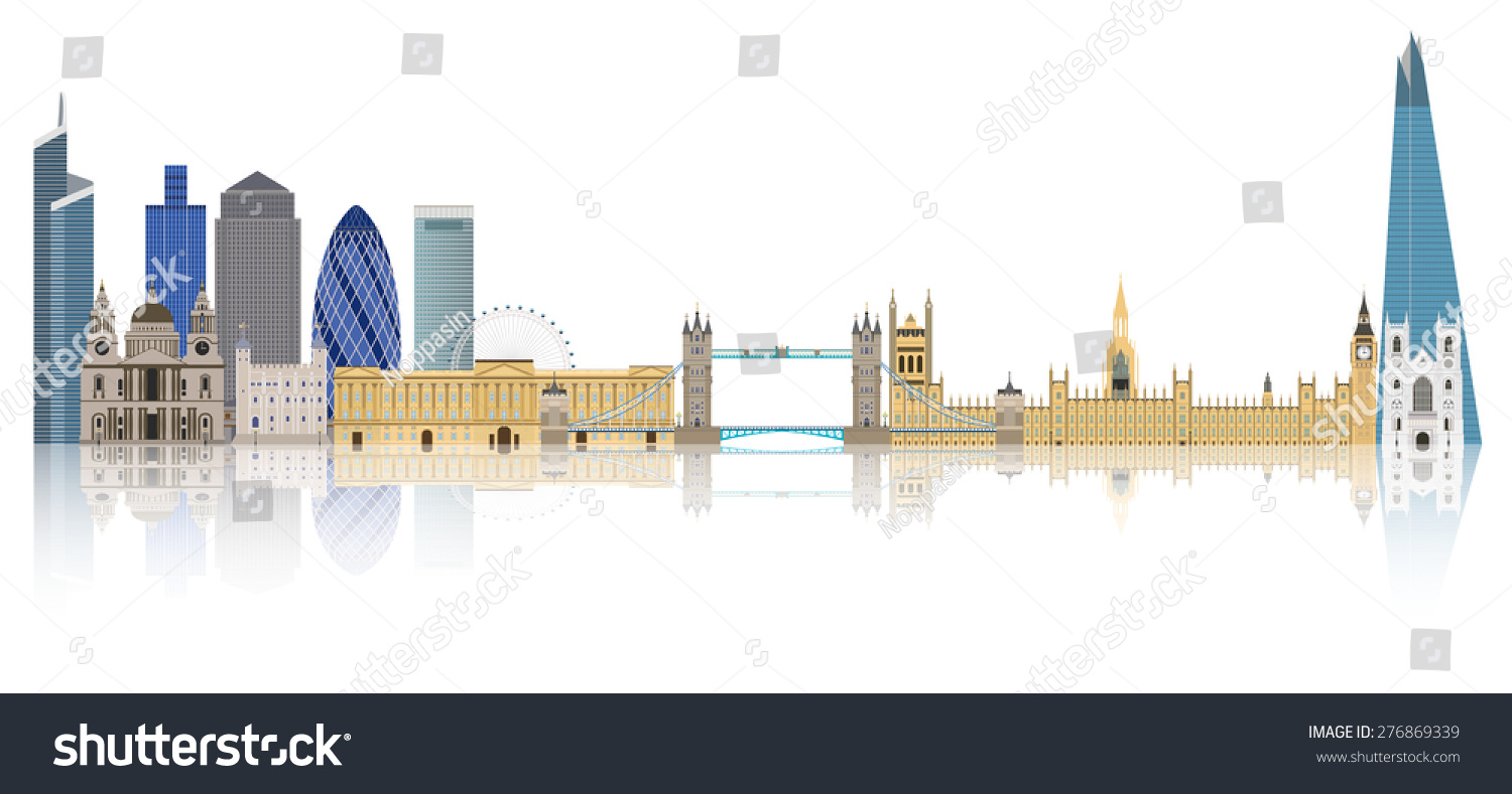 SVG of London city skyline, London vector illustration, England svg