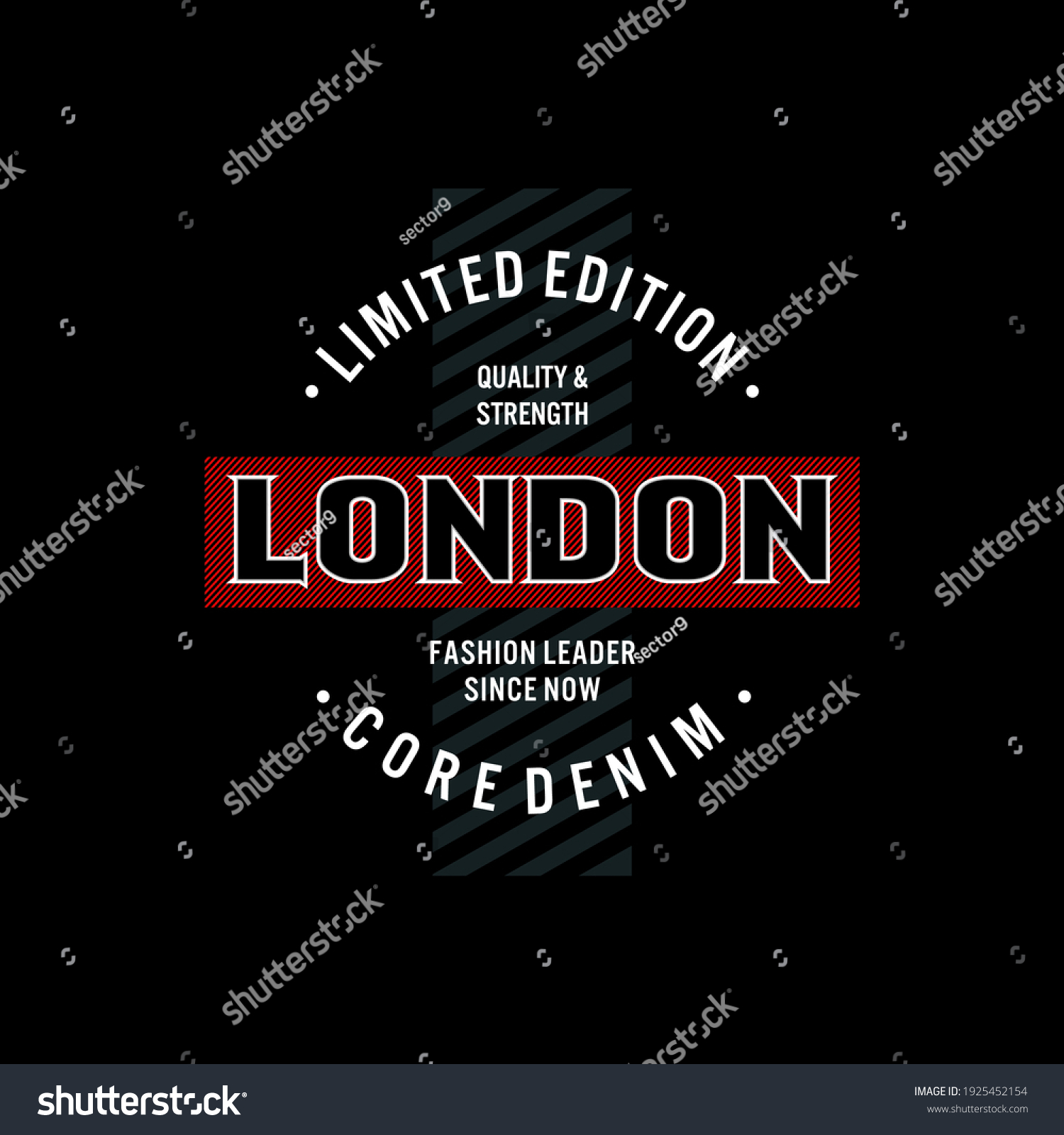 Londoncore Denim Typography Graphic Design Tshirt Stock Vector (Royalty ...