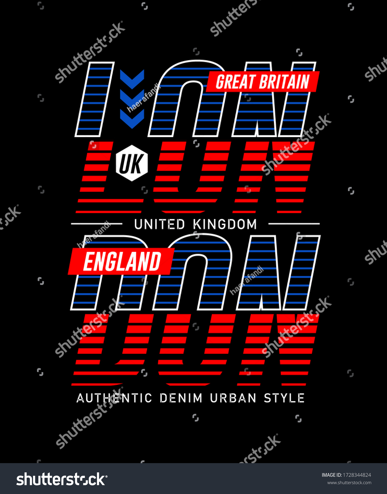 London England Great Britain Slogan Typography Stock Vector (Royalty ...
