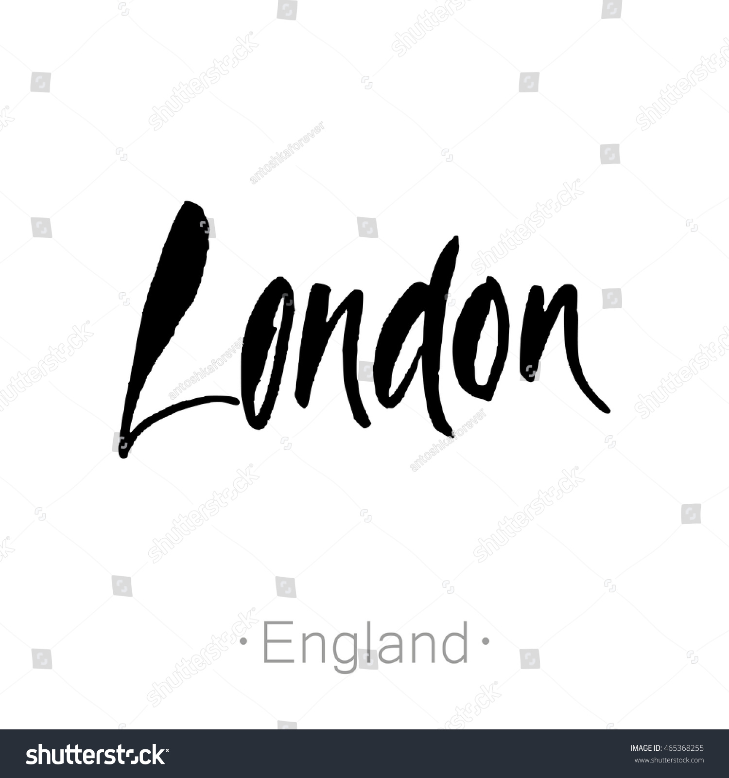 London England Uk Handlettering Calligraphy London Stock Vector ...