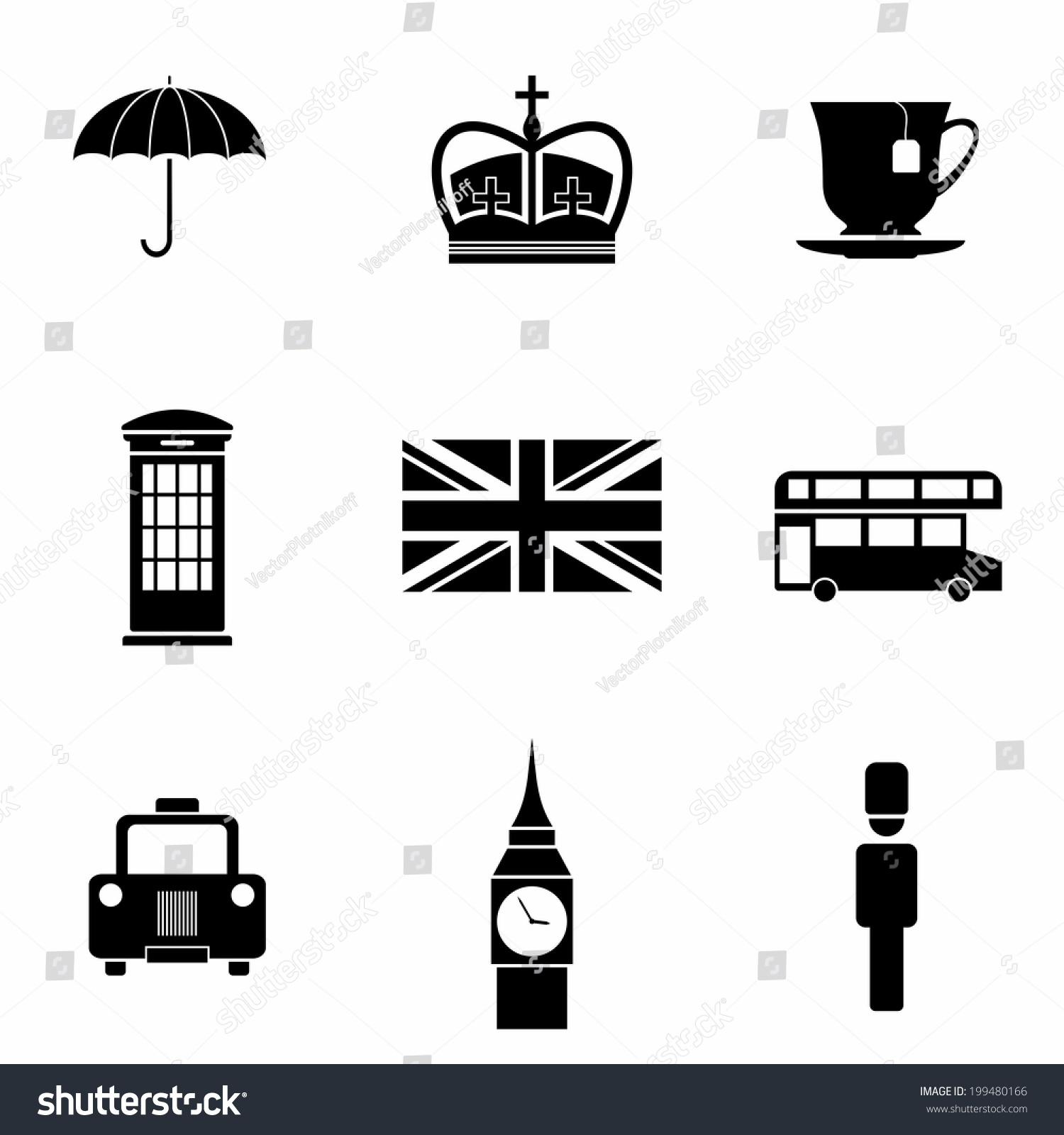 SVG of london icons set svg
