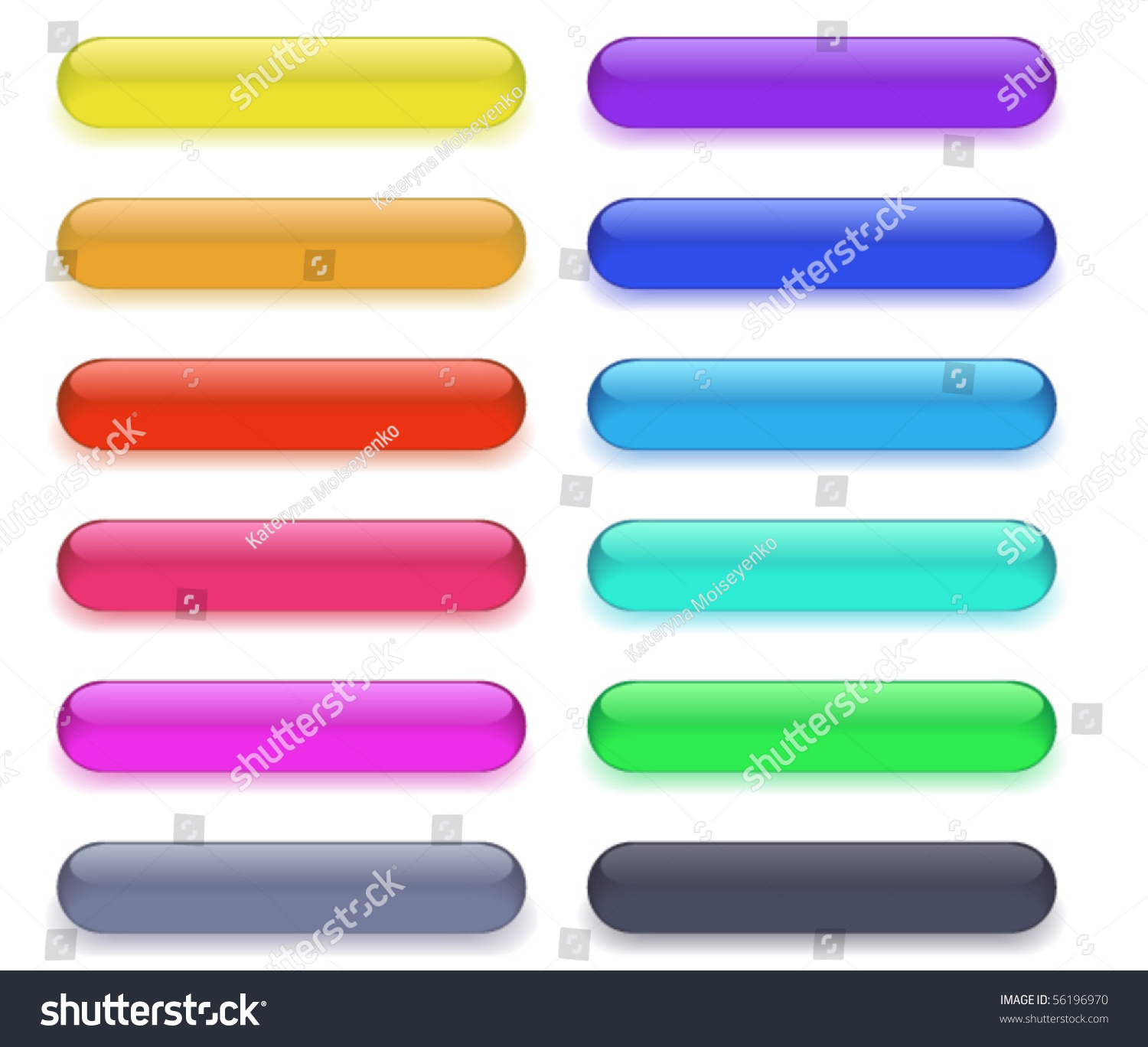 Long Buttons Stock Vector Illustration 56196970 : Shutterstock