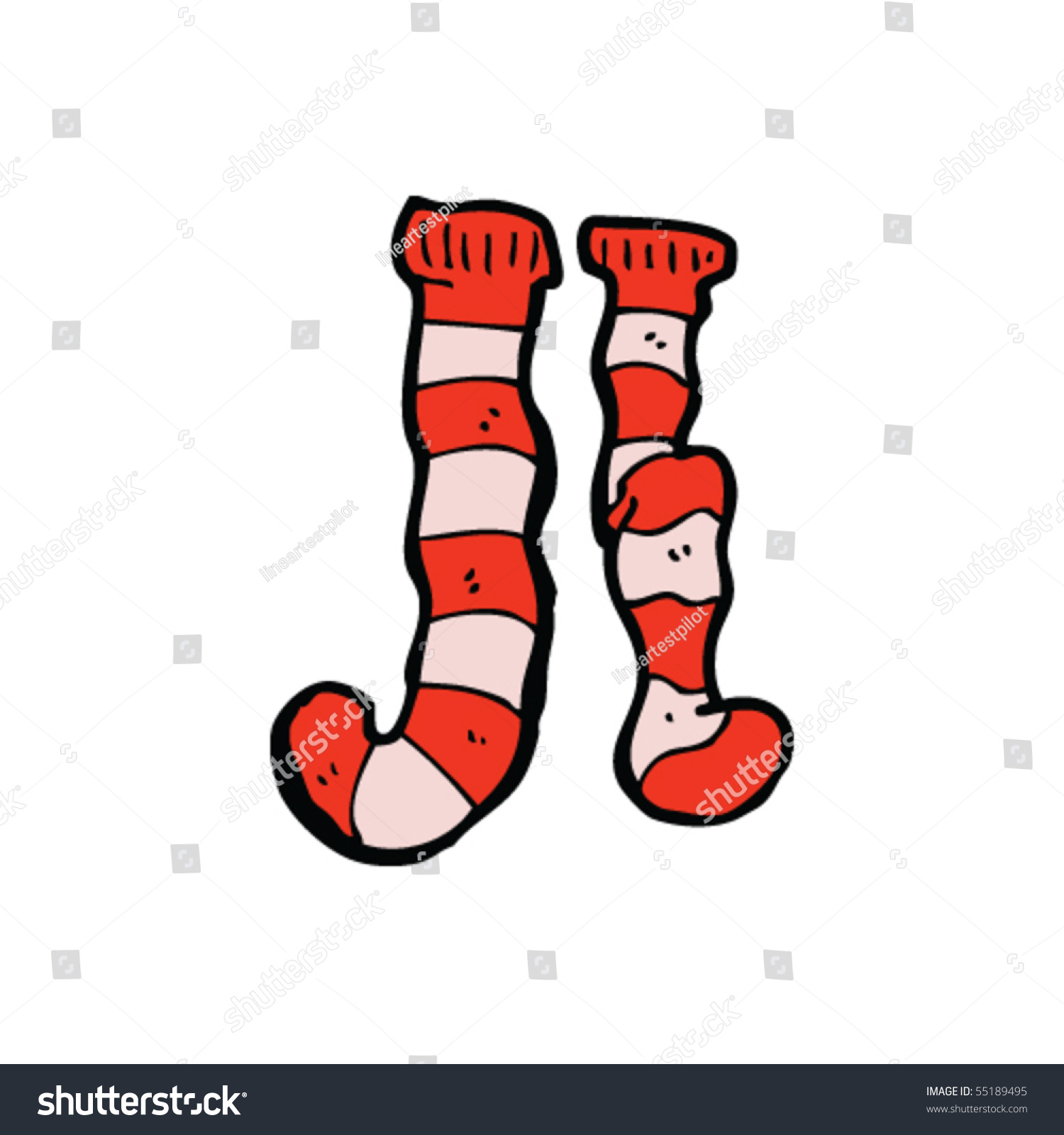 Long Socks Cartoon Stock Vector 55189495 - Shutterstock