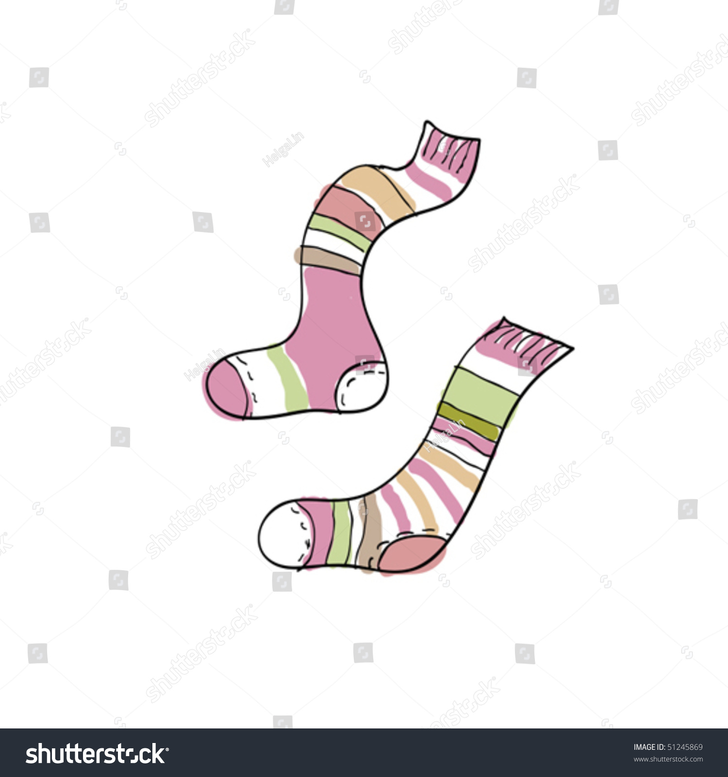 Long Socks Doodles. Stock Vector Illustration 51245869 : Shutterstock