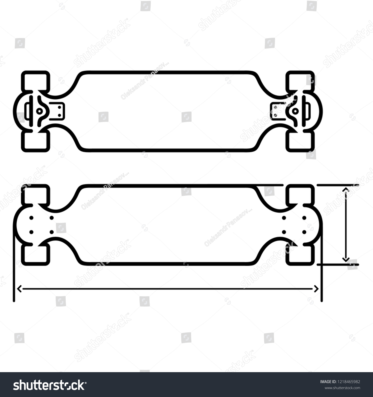 Longboard Size Chart Buying Guide Measurement Stock Vector ...