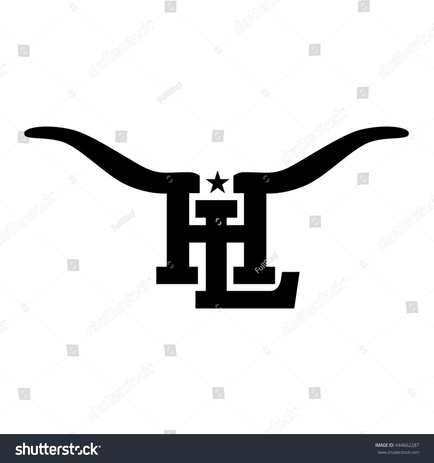 Longhorn Logo Stock Vector Illustration 444662287 : Shutterstock