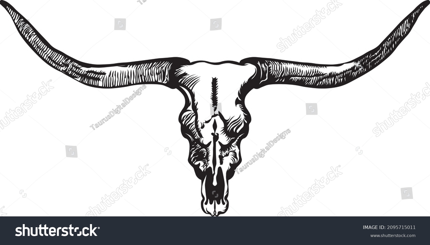 SVG of Longhorn skull SVG design for farmhouse decor svg