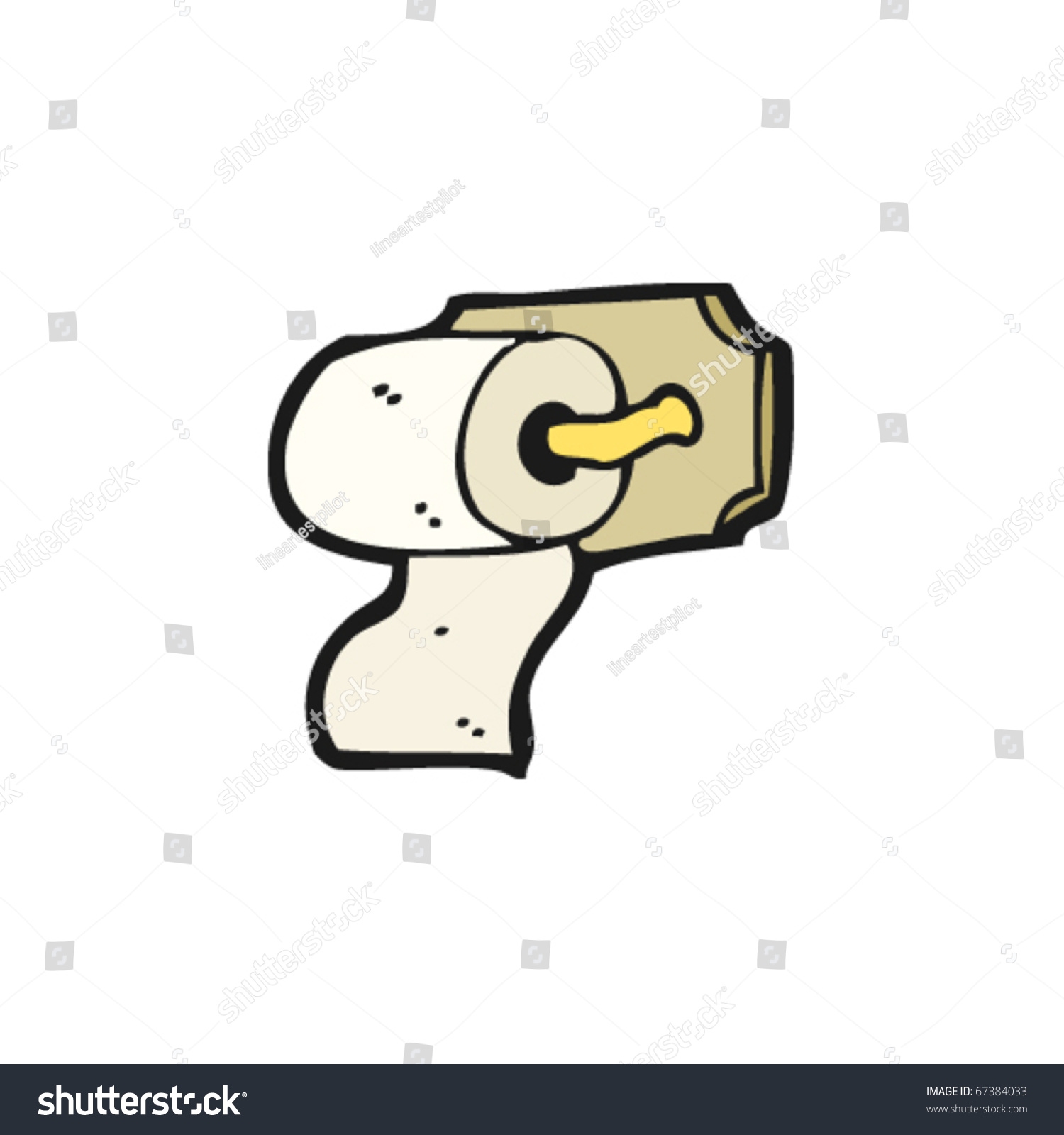 Loo Roll Cartoon Stock Vector Illustration 67384033 : Shutterstock