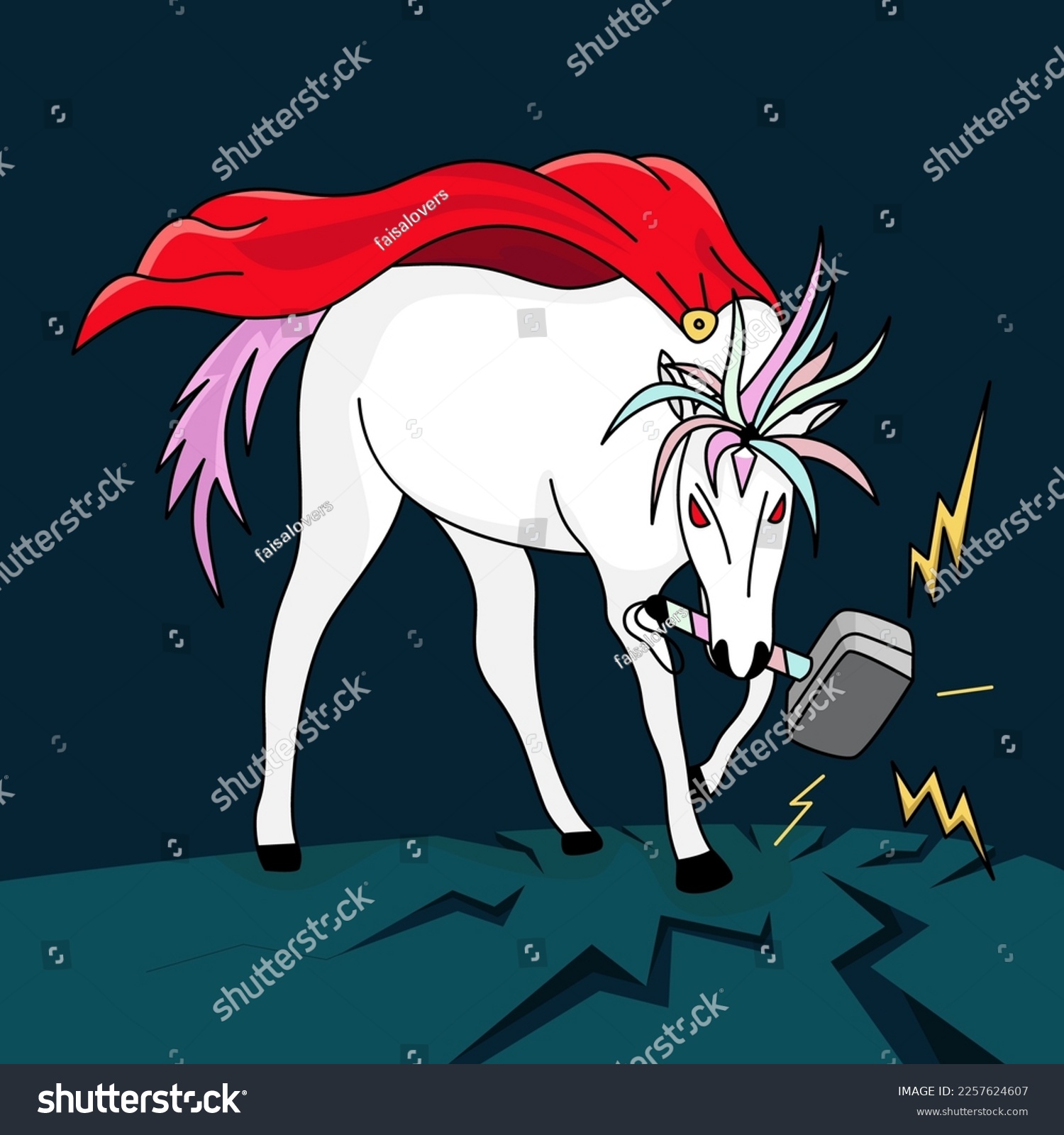 SVG of Looking for inspiration to draw an angry unicorn turning into Thor. superhero concept. svg