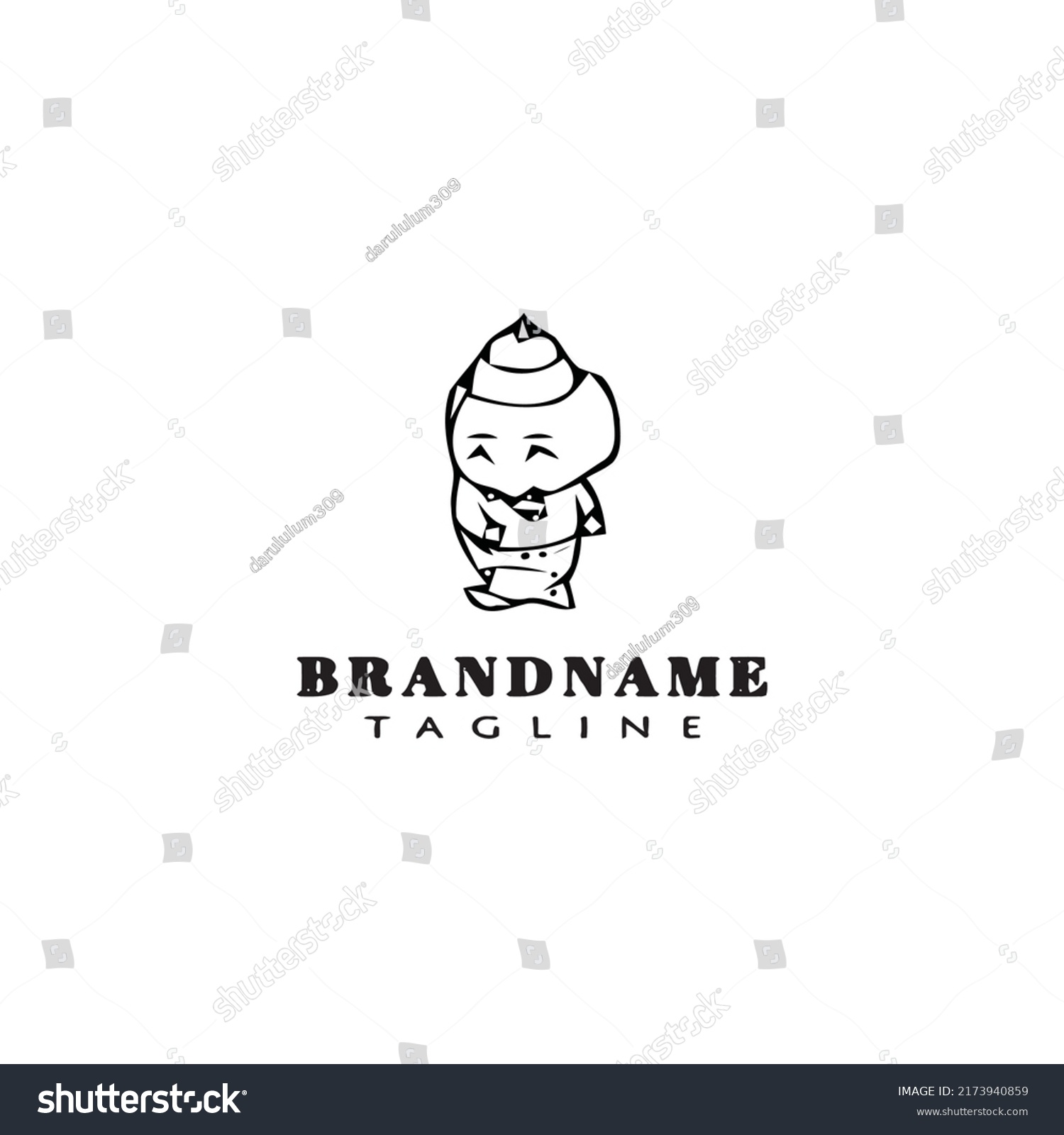 Lord Ganesh Logo Cartoon Icon Design Stock Vector (Royalty Free ...