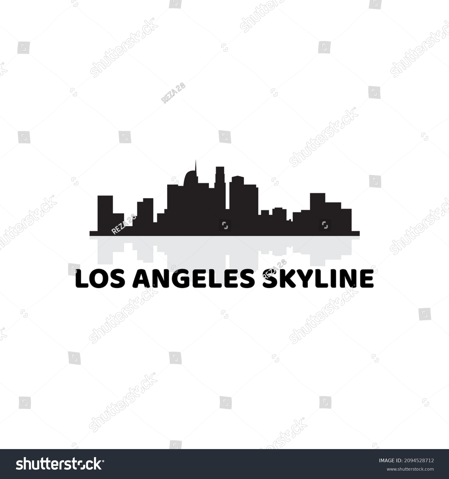 Los Angeles Skyline Silhouette Logo Vector Stock Vector (Royalty Free ...