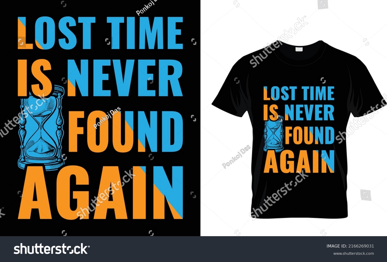 lost-time-never-found-again-tshirt-stock-vector-royalty-free