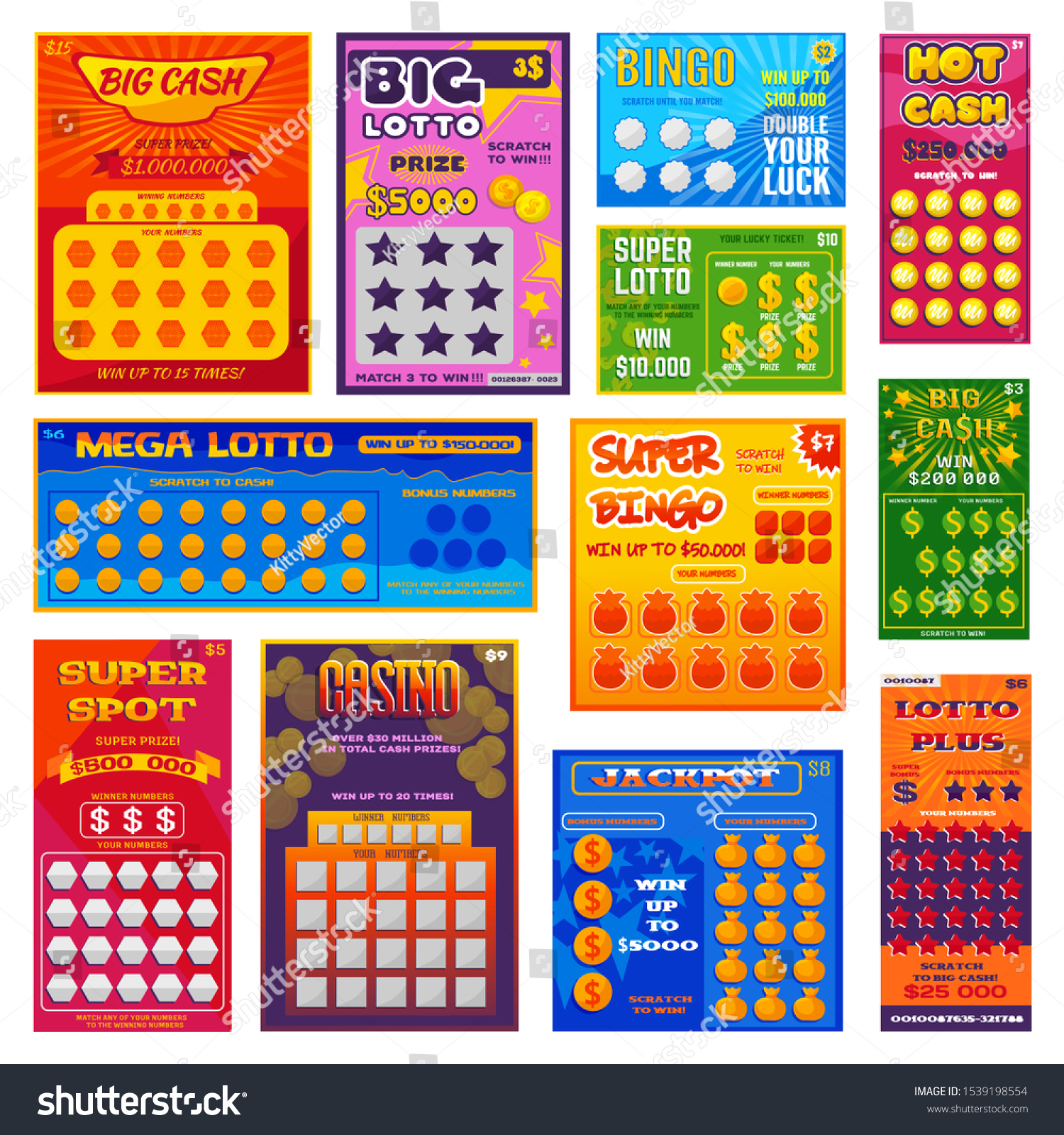 Bingo x 10 lottery tickets