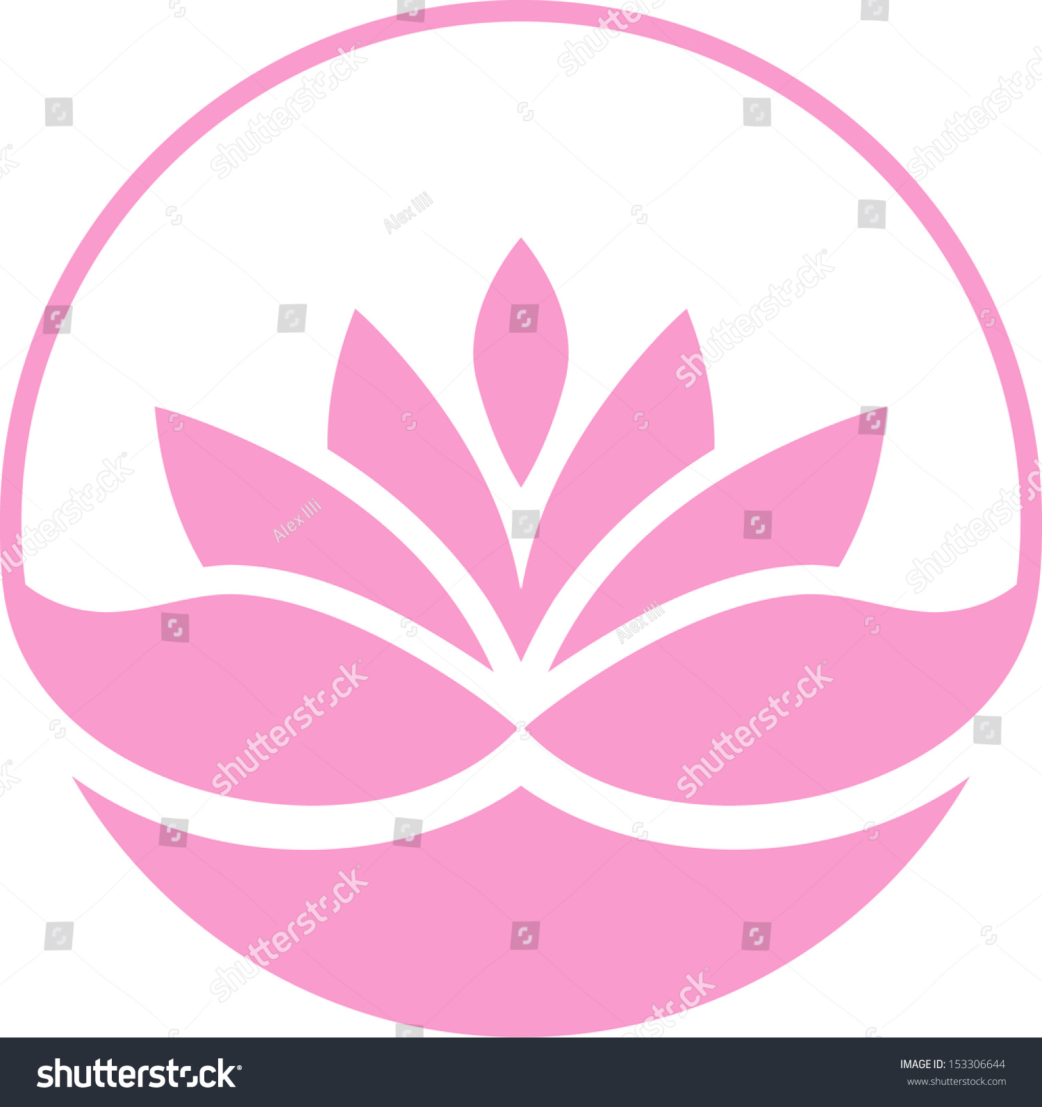 Lotus Flower Stock Vector 153306644 - Shutterstock