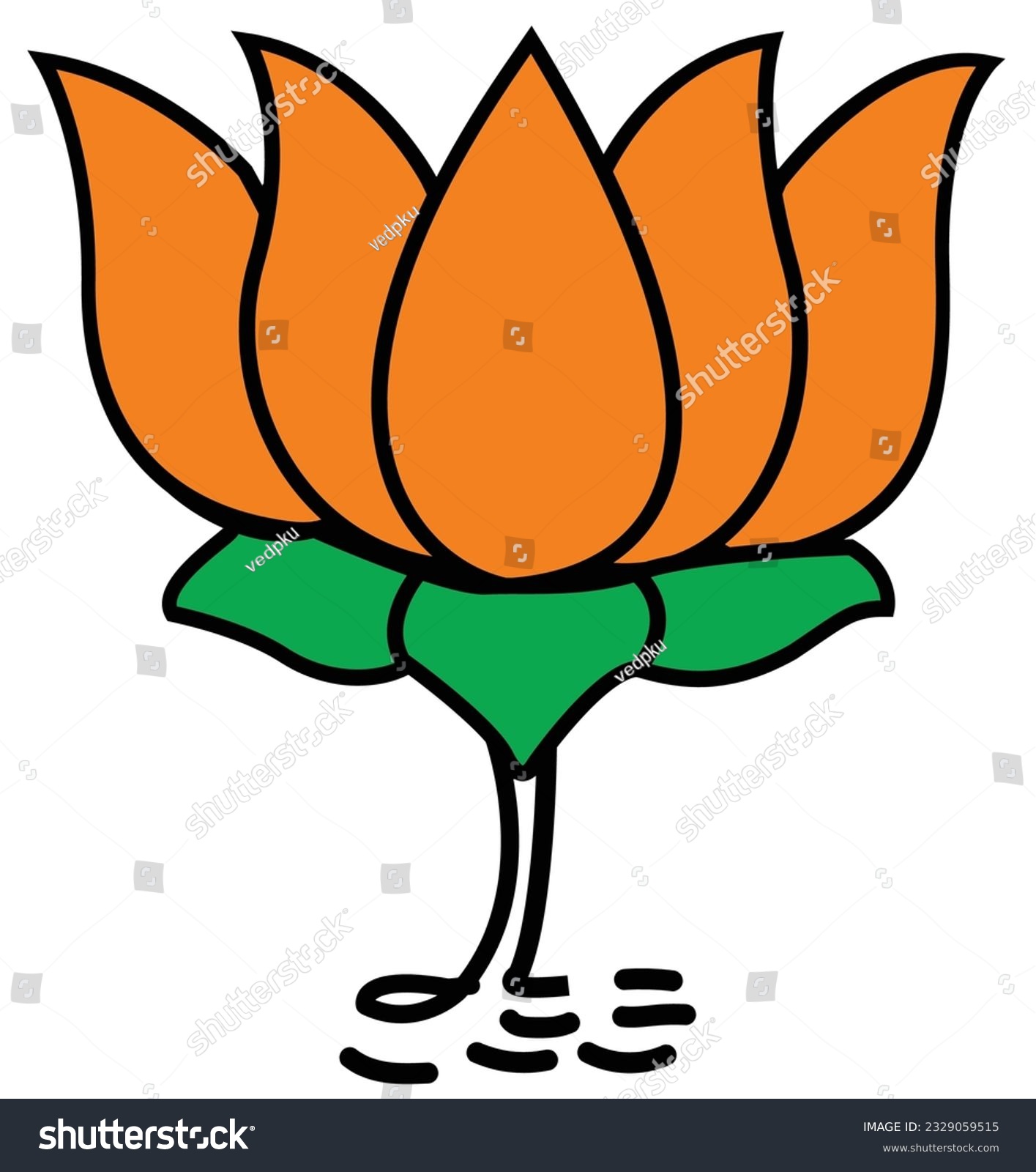 SVG of Lotus Flower |BJP |Bharatiya Janata Party Symbol |  svg