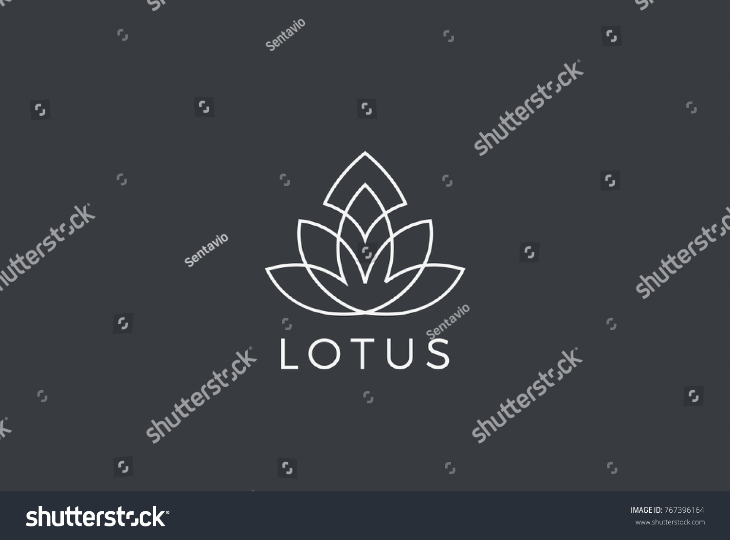 Lotus Flower Luxury Logo Design Vector Stock Vector (Royalty Free ...