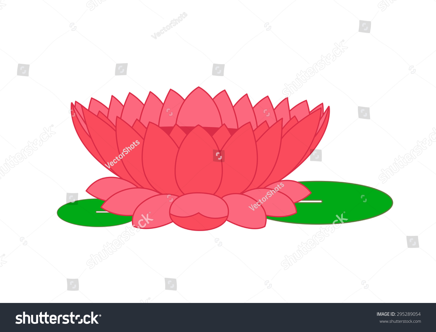 Lotus Flower Vector Stock Vector (Royalty Free) 295289054 - Shutterstock