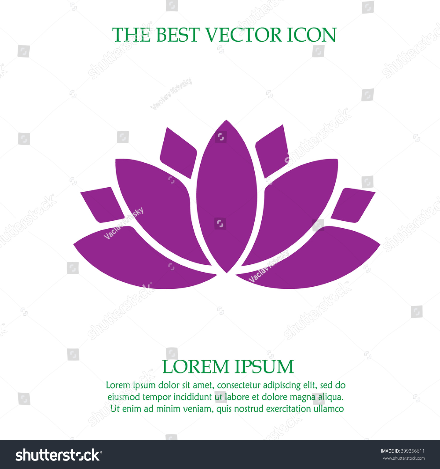 Lotus Flower Vector Icon Spiritual Simple Stock Vector Royalty Free 399356611 Shutterstock 1027