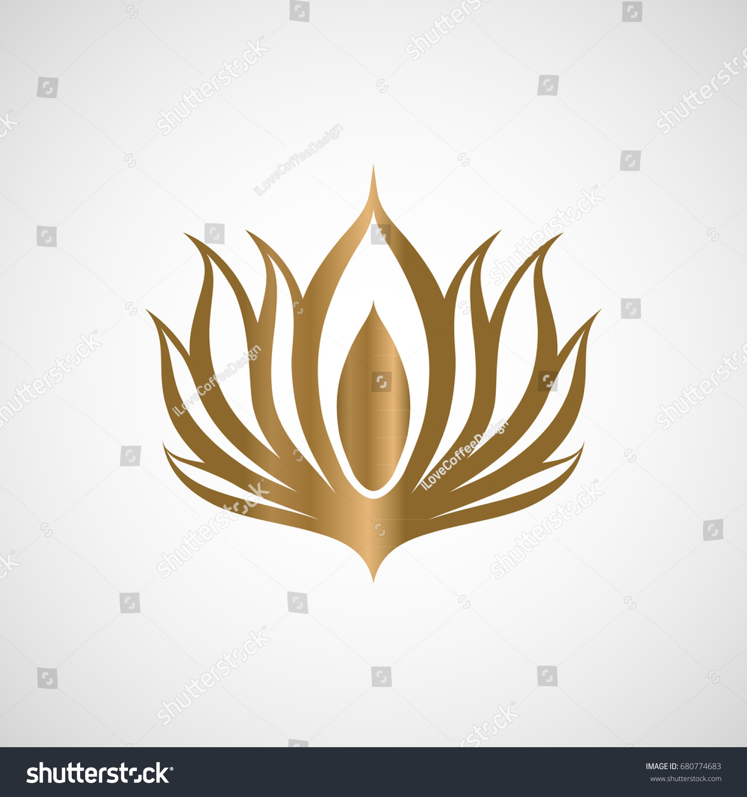 Lotus Logo Vector Illustrator Stock Vector Royalty Free